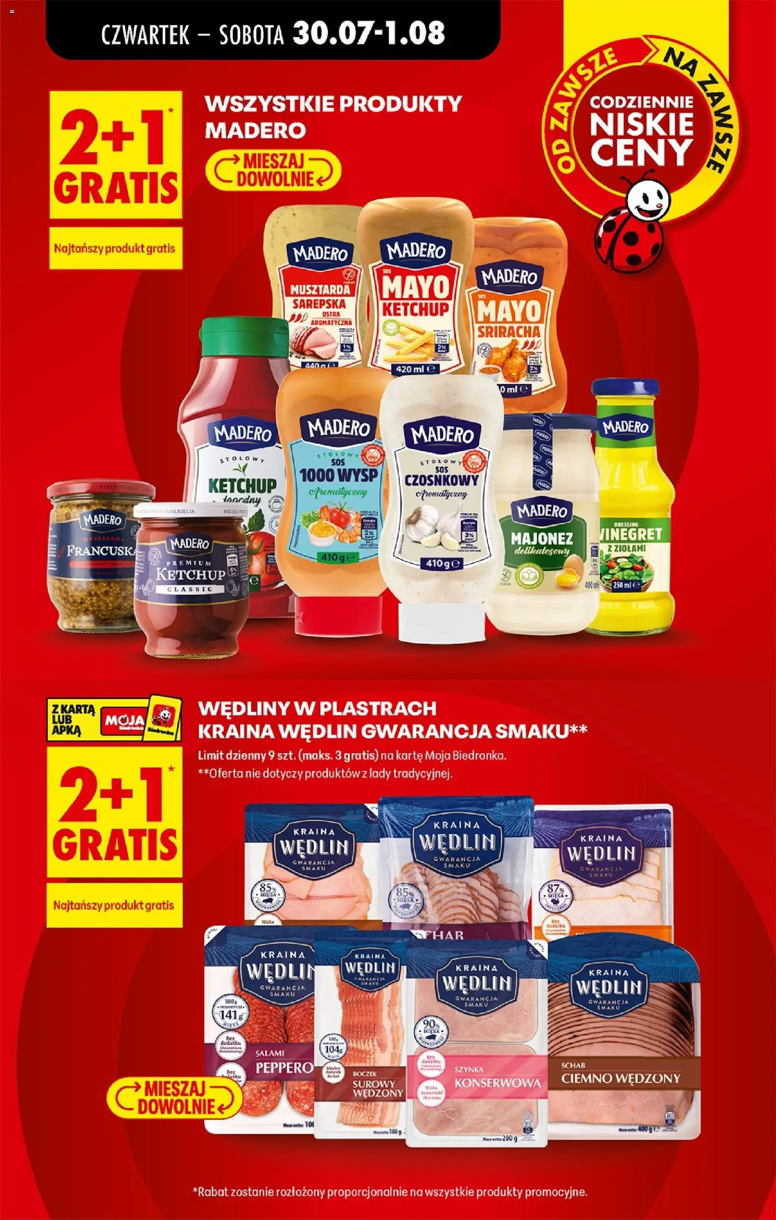 Biedronka Polsko leták - Codziennie niskie ceny od 30.07.2026 | Strana: 13 | Produkty: Salám, Sriracha