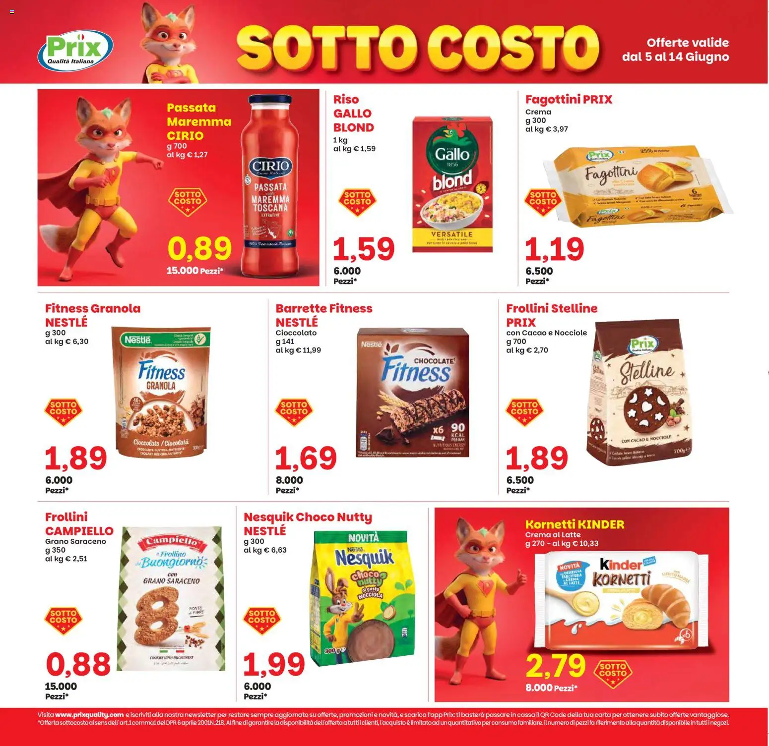 Volantino Prix del 05.06.2026 | Pagina: 4 | Prodotti: Crema, Cioccolato, Latte, Nocciole