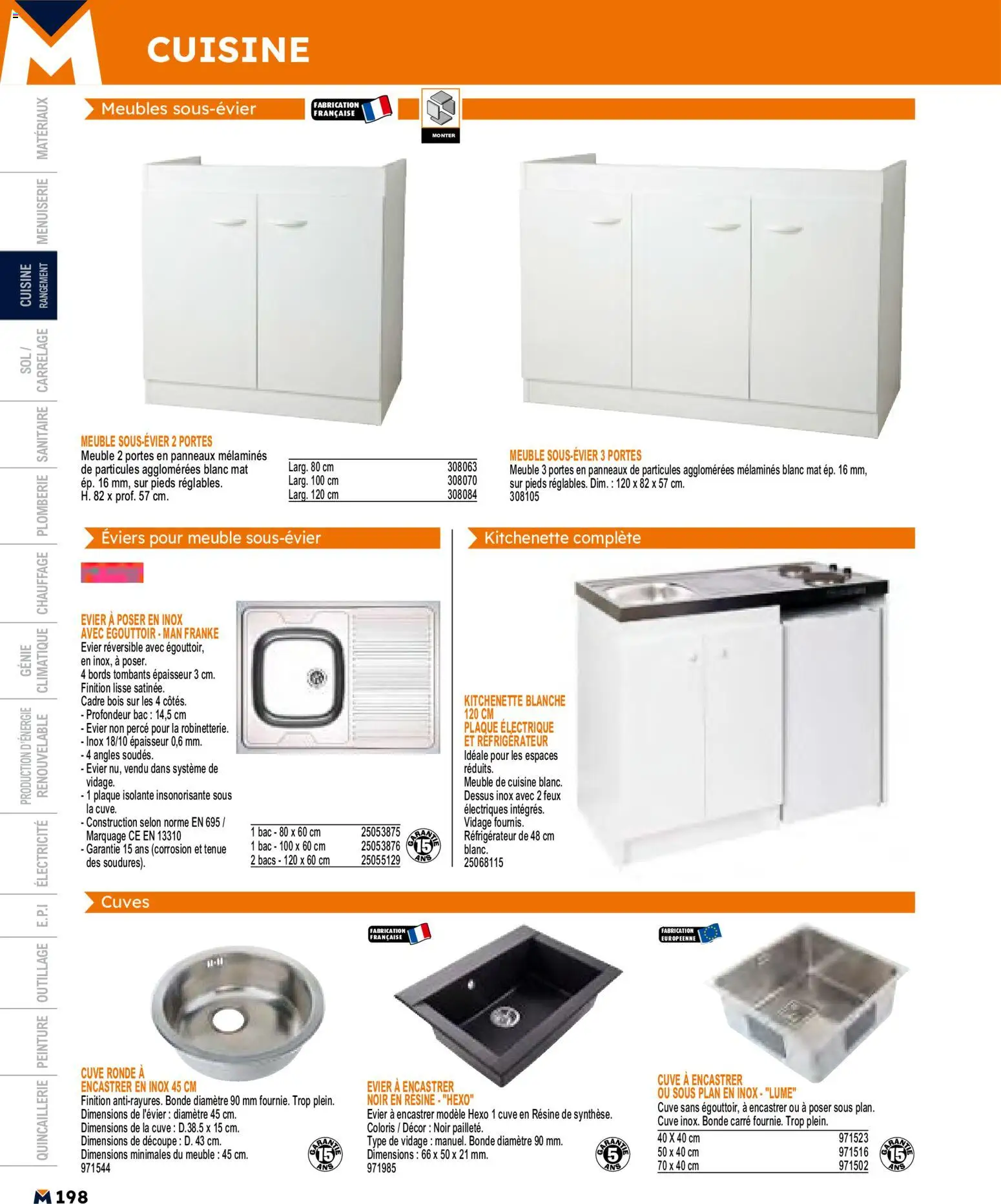 {H1} | Page: 198 | Produits: Meuble, Réfrigérateur, Meuble de cuisine, Portes