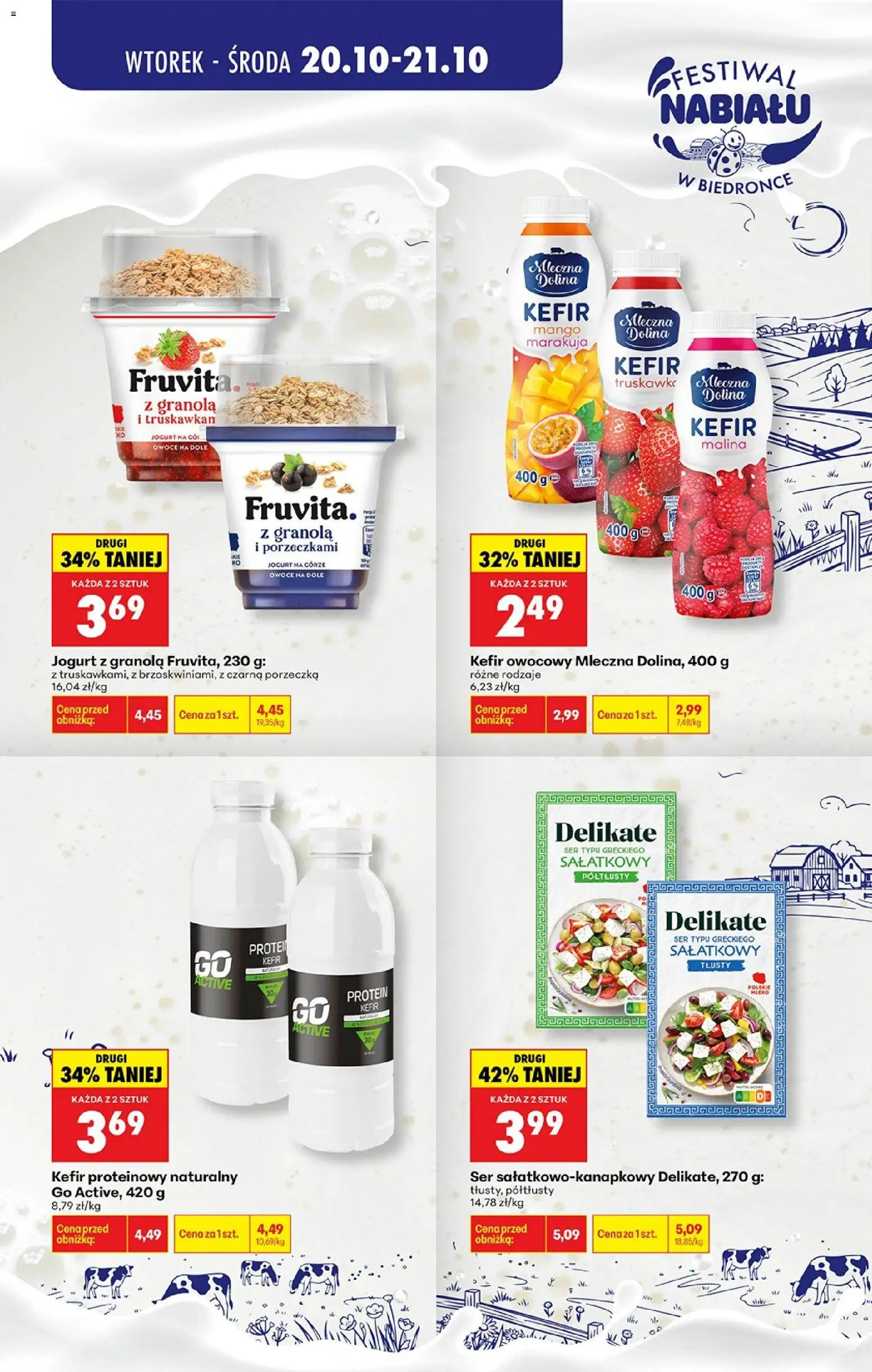 Biedronka Polsko leták - Festiwal nabiału od 20.10.2026 | Strana: 2 | Produkty: Granola, Mango, Jogurt, Protein