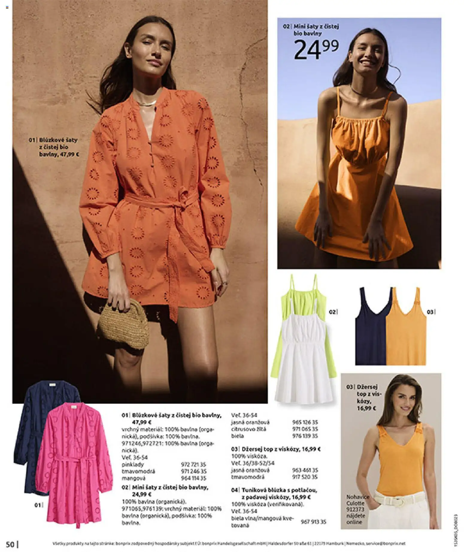 Nové Bonprix akcie – leták je platný od 01.01.2026 | Strana: 52 | Produkty: Šaty, Blúzka, Nohavice