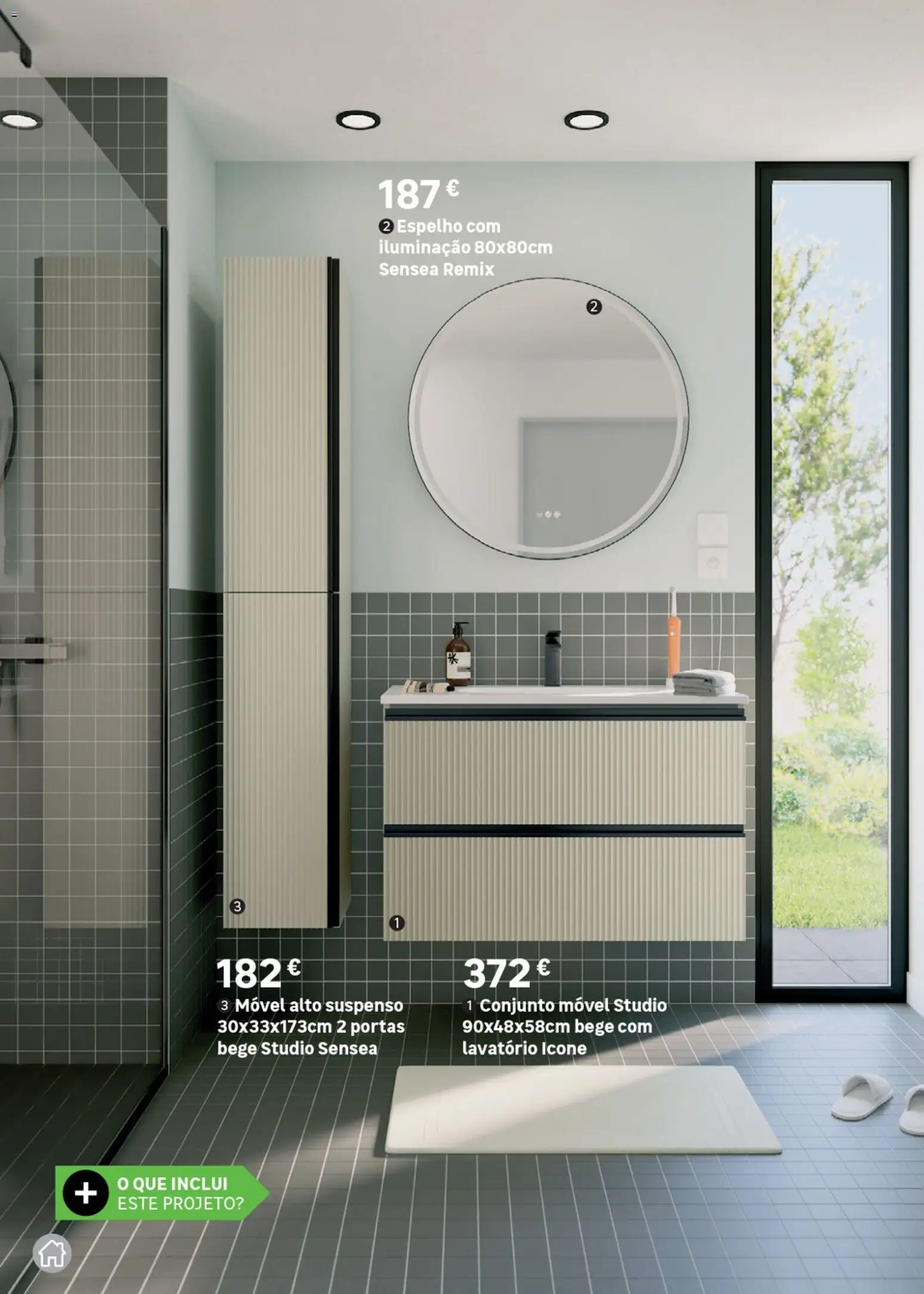 Leroy Merlin Catálogo Casas de Banho │ válido de 28.05.2026 | Página: 8 | Produtos: Portas, Lavatório, Espelho