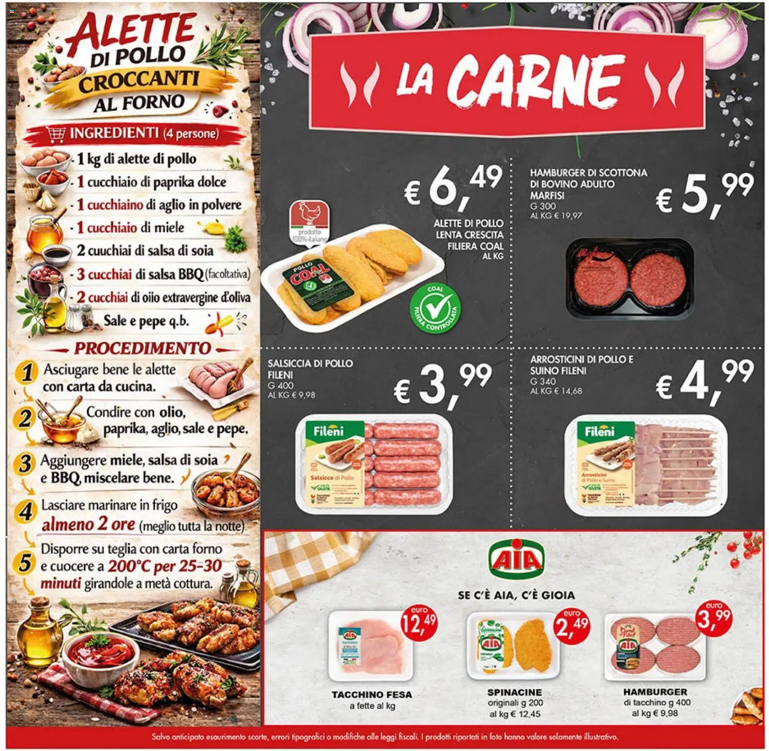 Volantino Coal del 12.03.2026 | Pagina: 5 | Prodotti: Teglia, Sale, Hamburger, Arrosticini