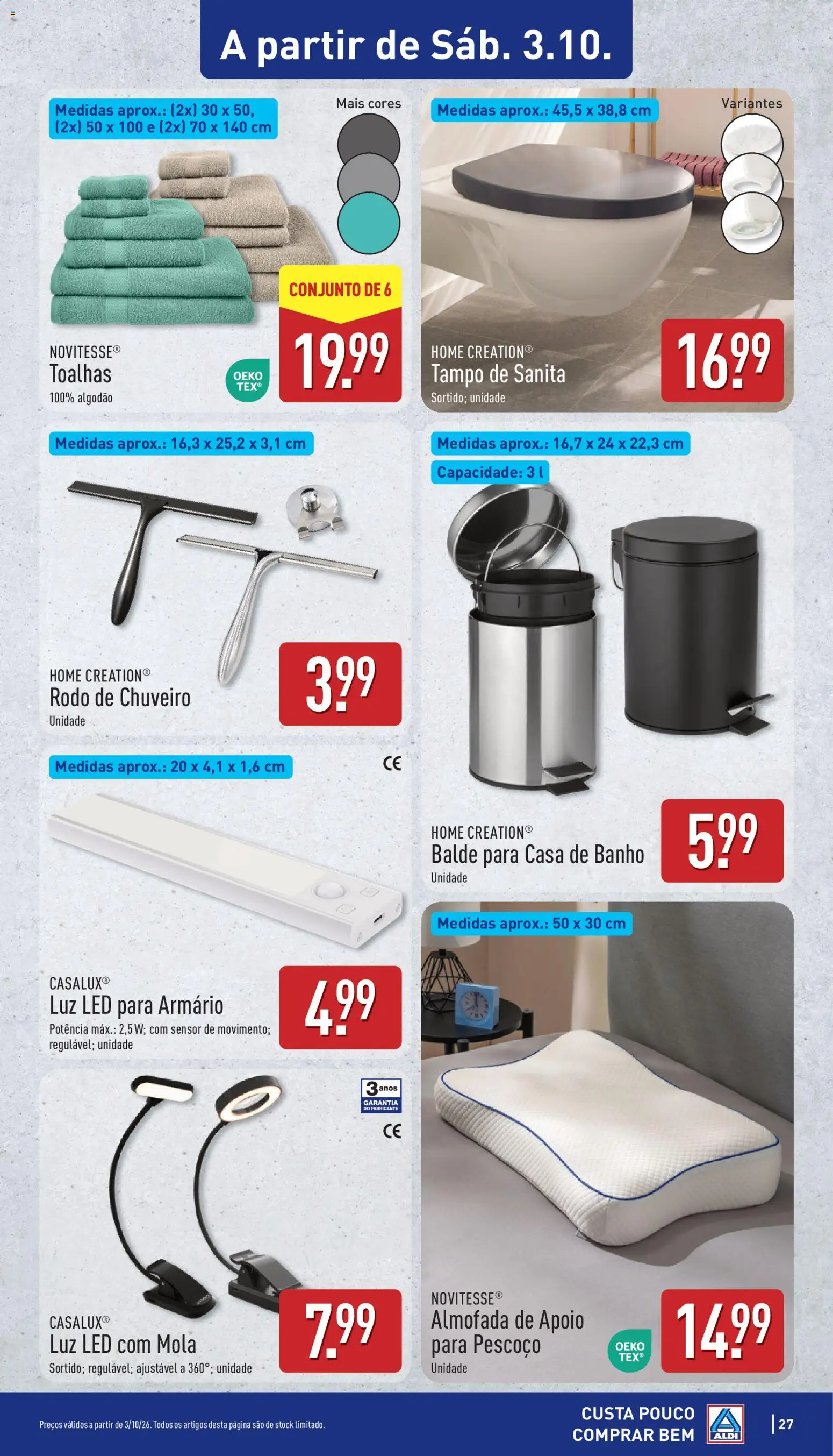 Aldi folheto │ válido de 28/09/2026 | Página: 27 | Produtos: Balde, Luz LED, Armário, Casa de banho