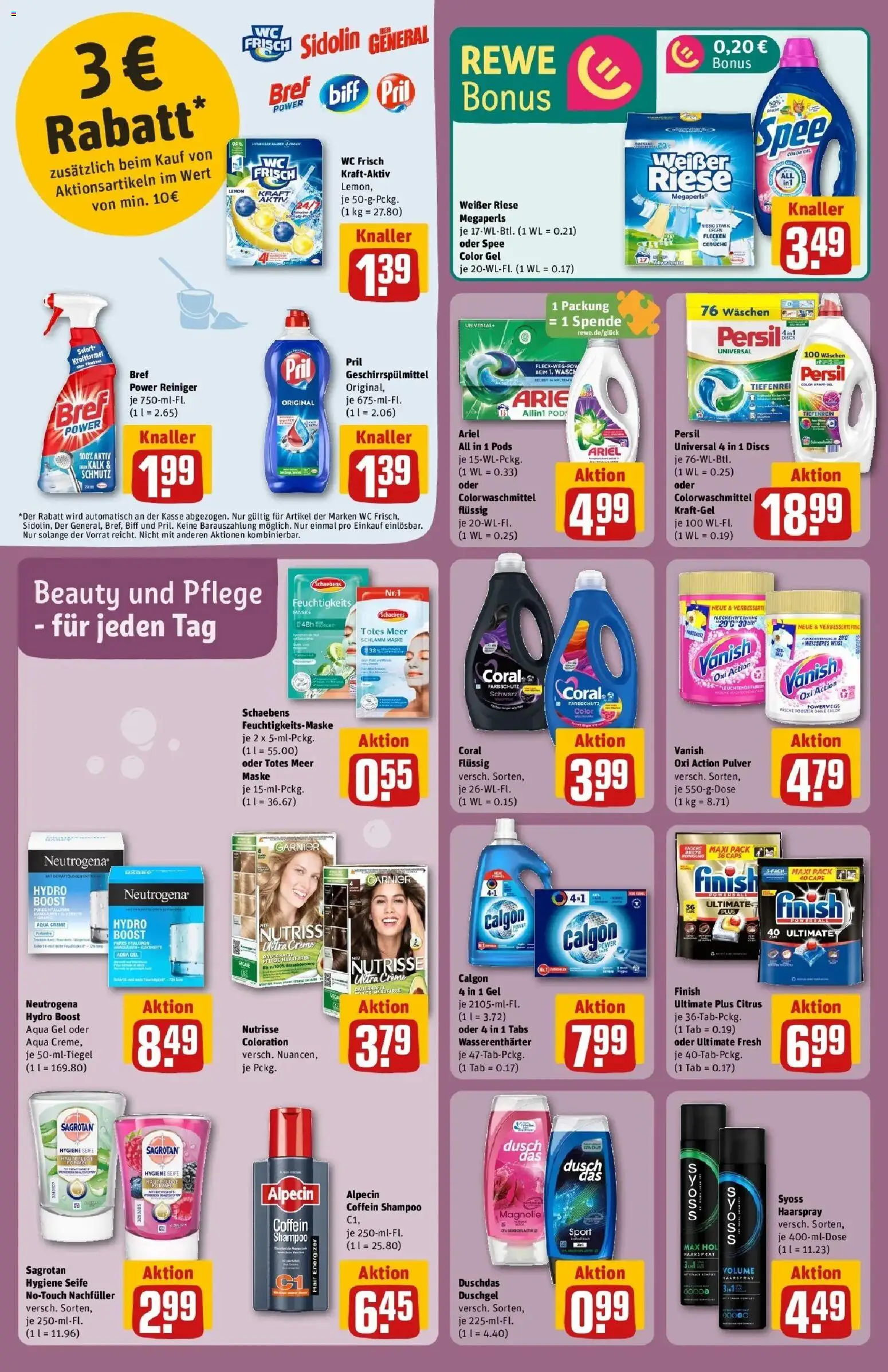 Rewe Prospekt Bielefeld	 – gültig ab 12.04.2026 | Seite: 26 | Produkte: Haarspray, Creme, Duschdas, Feuchtigkeitsmaske