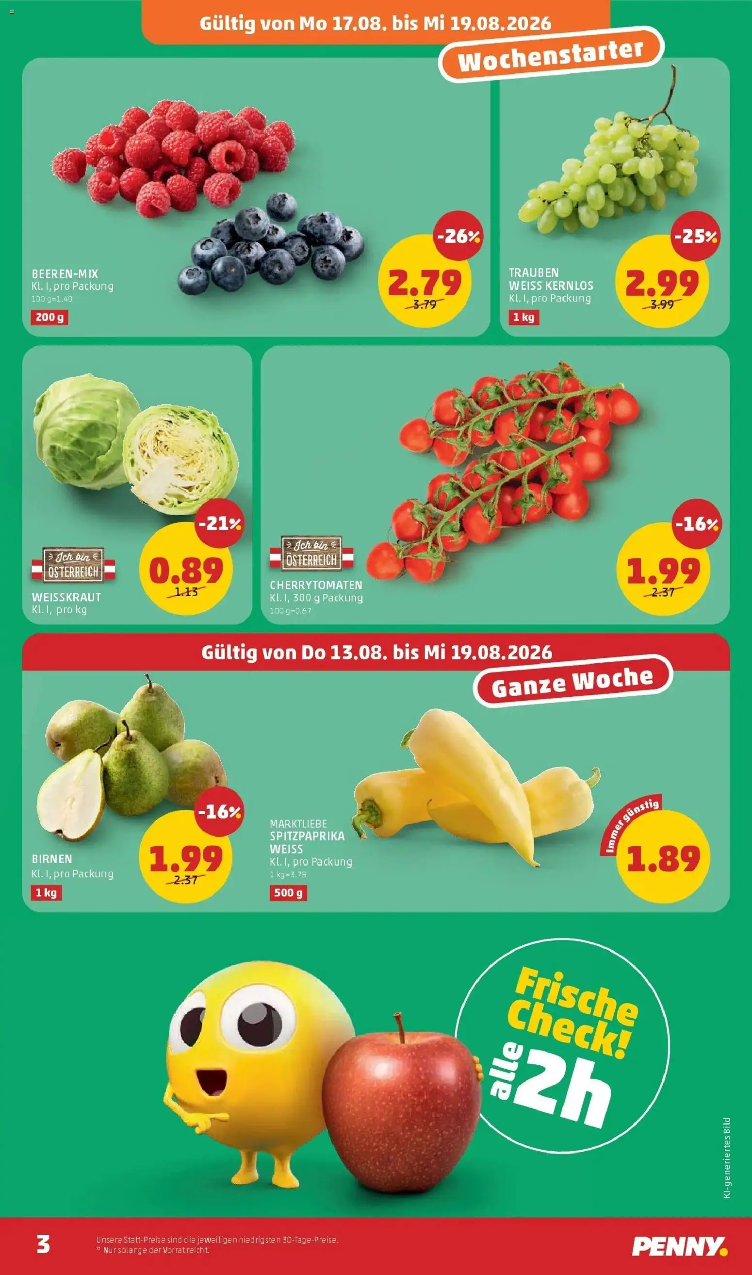 Penny Markt Die ganze Woche sparen ab (13.08.2026) - Angebote, Prospekt | Seite: 3