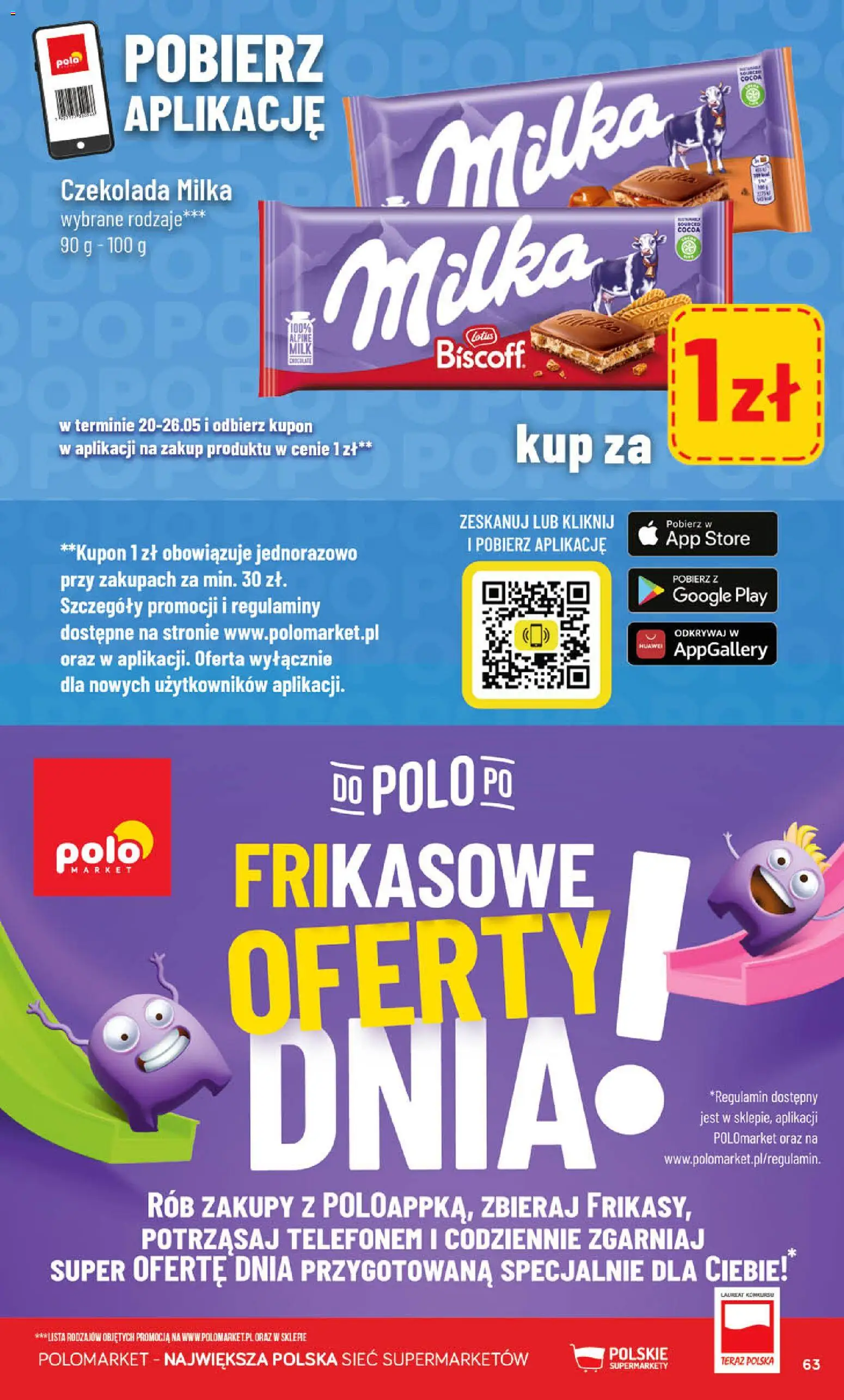 POLOmarket gazetka od 20.05.2026 | Strona: 63 | Produkty: Czekolada milka, Milka, Czekolada