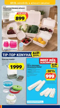 Aldi Középső sor termékei - amely érvényes a következő dátumtól: 2026.07.09. | Oldal: 10 | Termékek: Aprító, Szeletelő