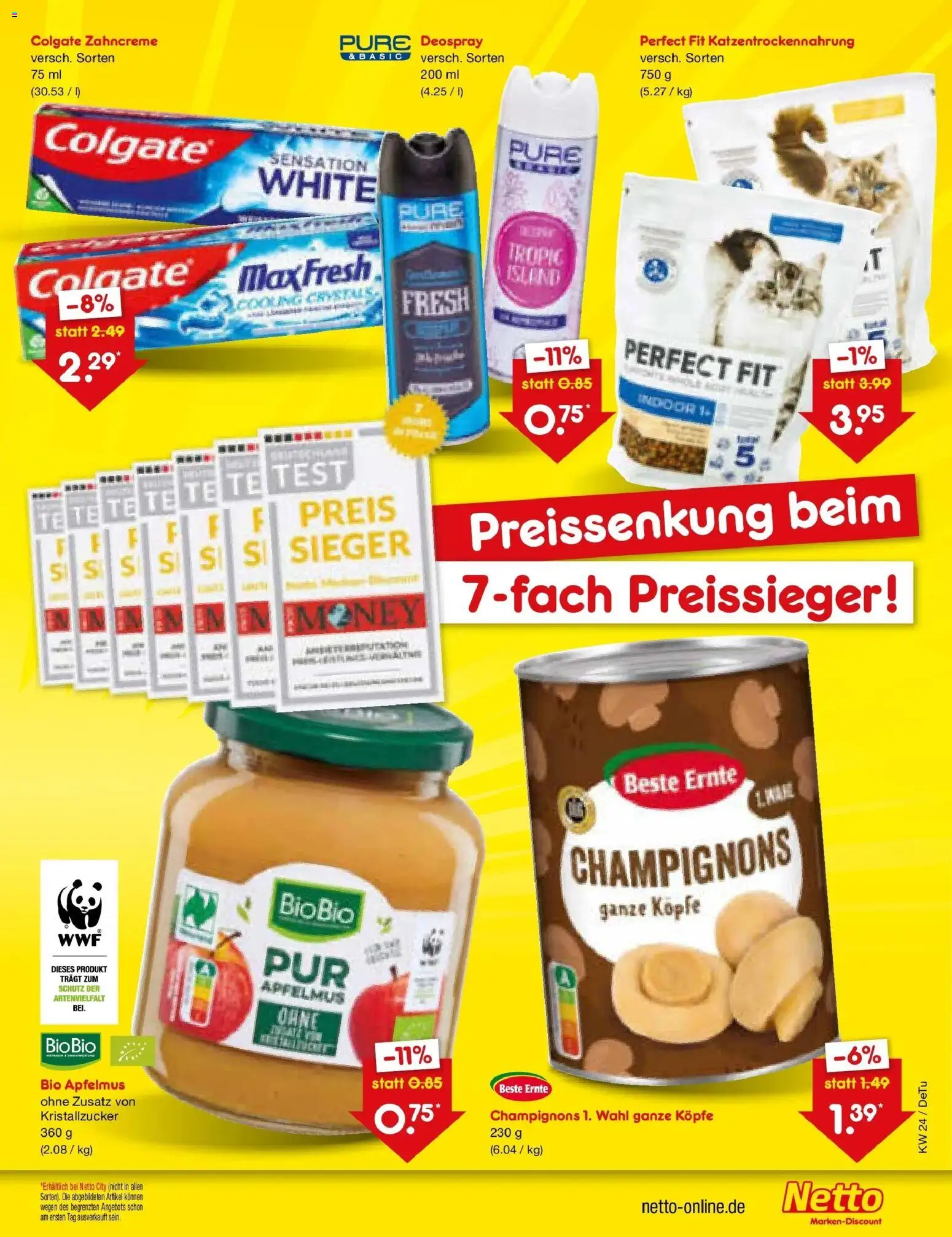 Netto Marken-Discount Prospekt Waiblingen-Bittenfeld – gültig ab 15.06.2026 | Seite: 7 | Produkte: Champignons, Deospray