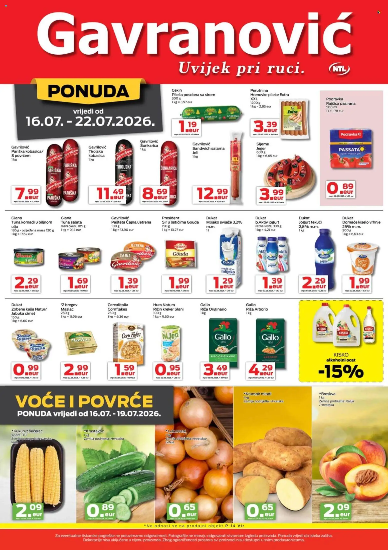Gavranović katalog | vrijedi od 16.07.2026 | Stranica: 1