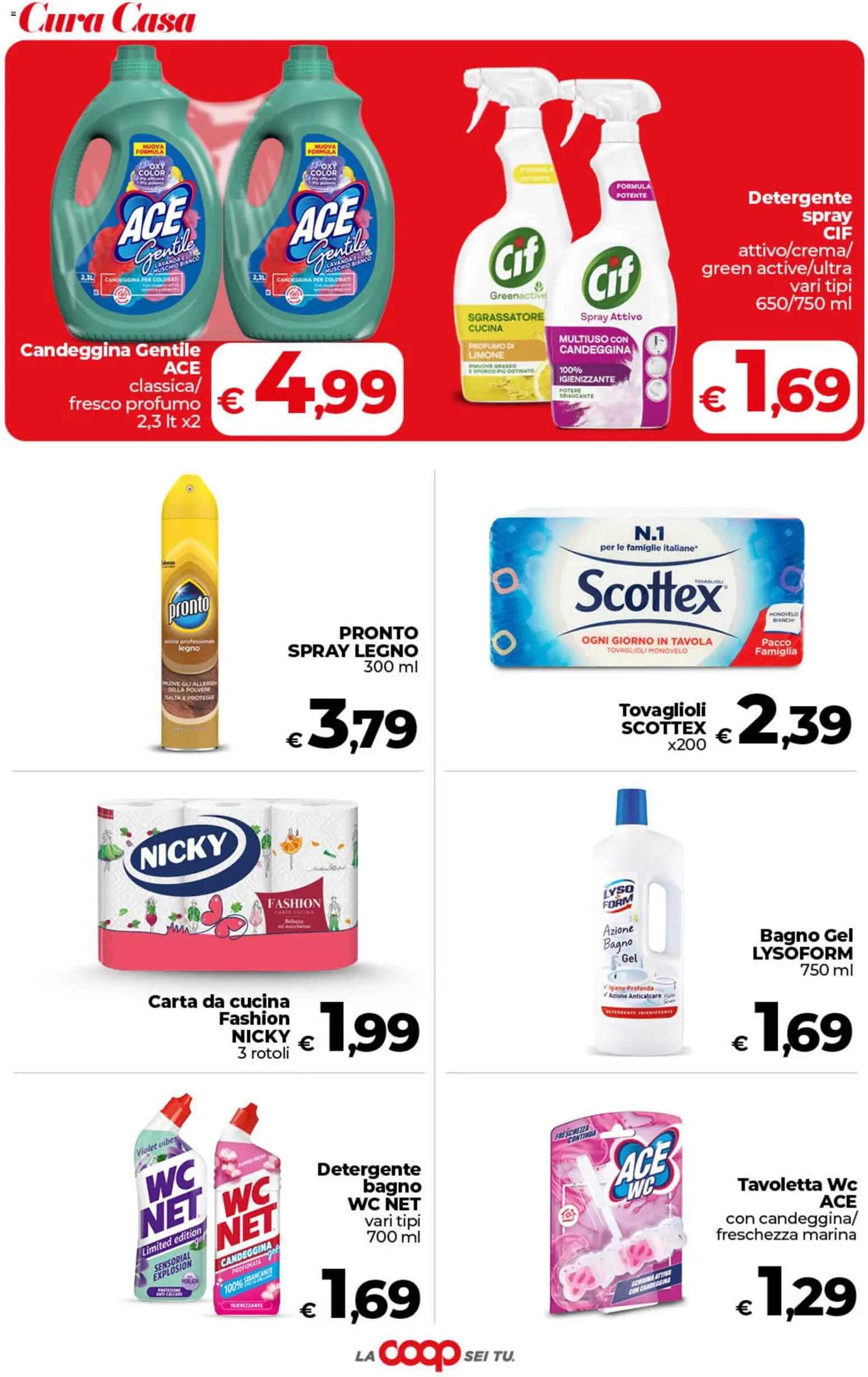 Volantino COOP del 01/09/2026 | Pagina: 43 | Prodotti: Candeggina, Sgrassatore, Tavoletta, Bagno