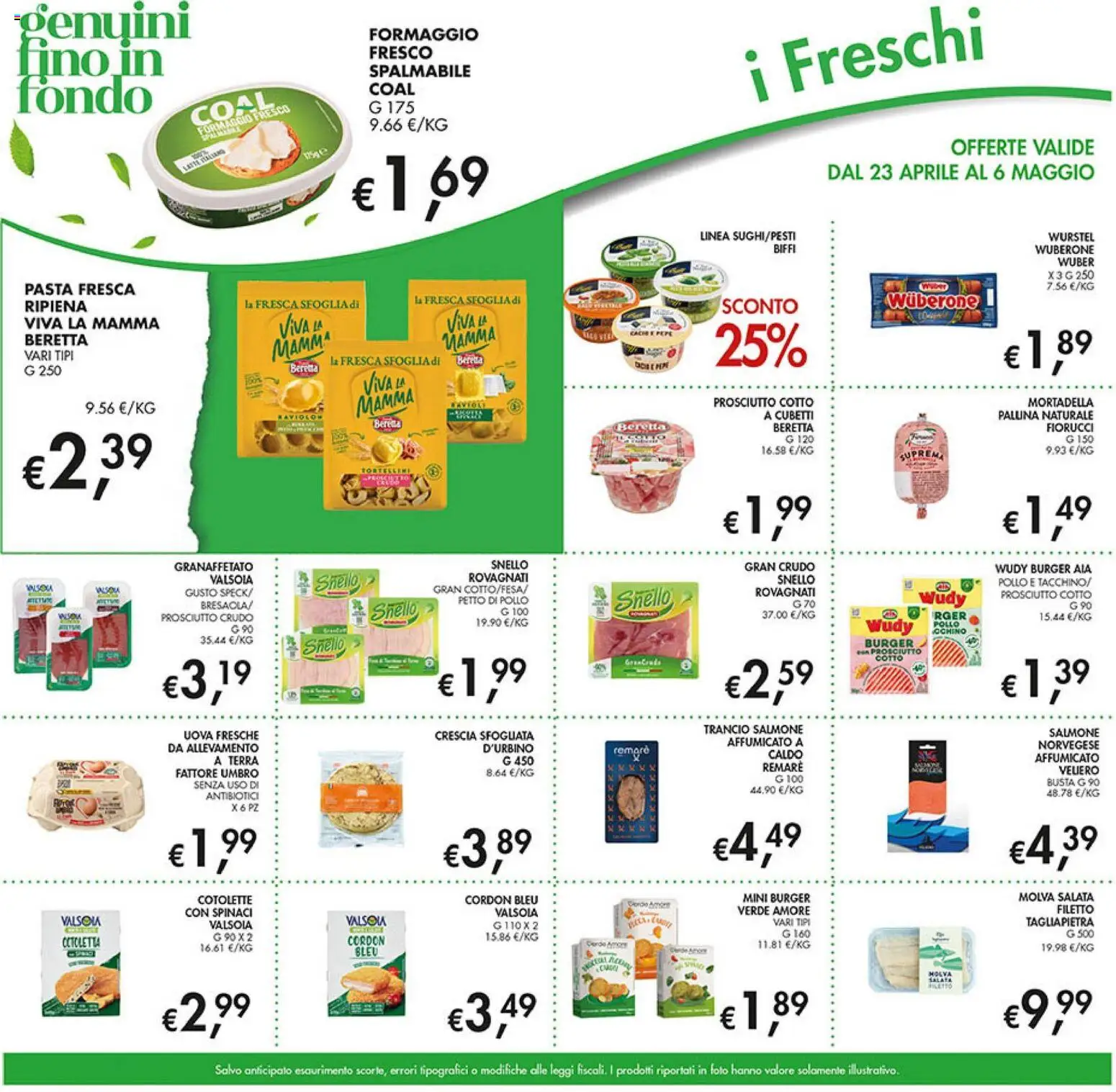Volantino Coal del 23.04.2026 | Pagina: 15 | Prodotti: Pollo, Salmone, Pasta, Terra