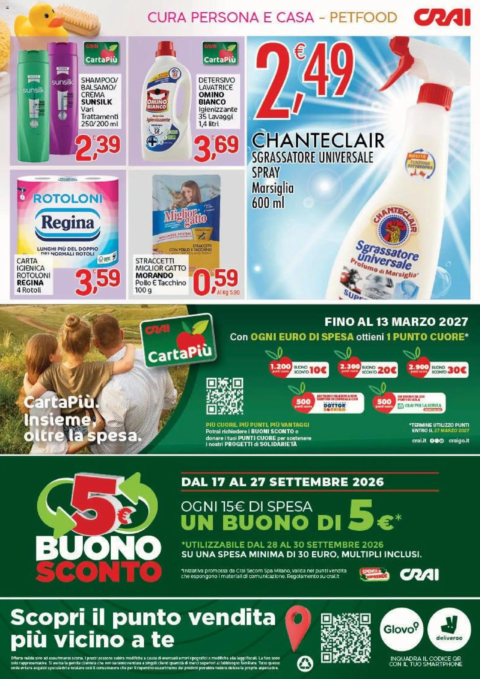 Volantino CRAI del 17/09/2026 | Pagina: 4 | Prodotti: Crema, Tè, Tacchino, Profumo
