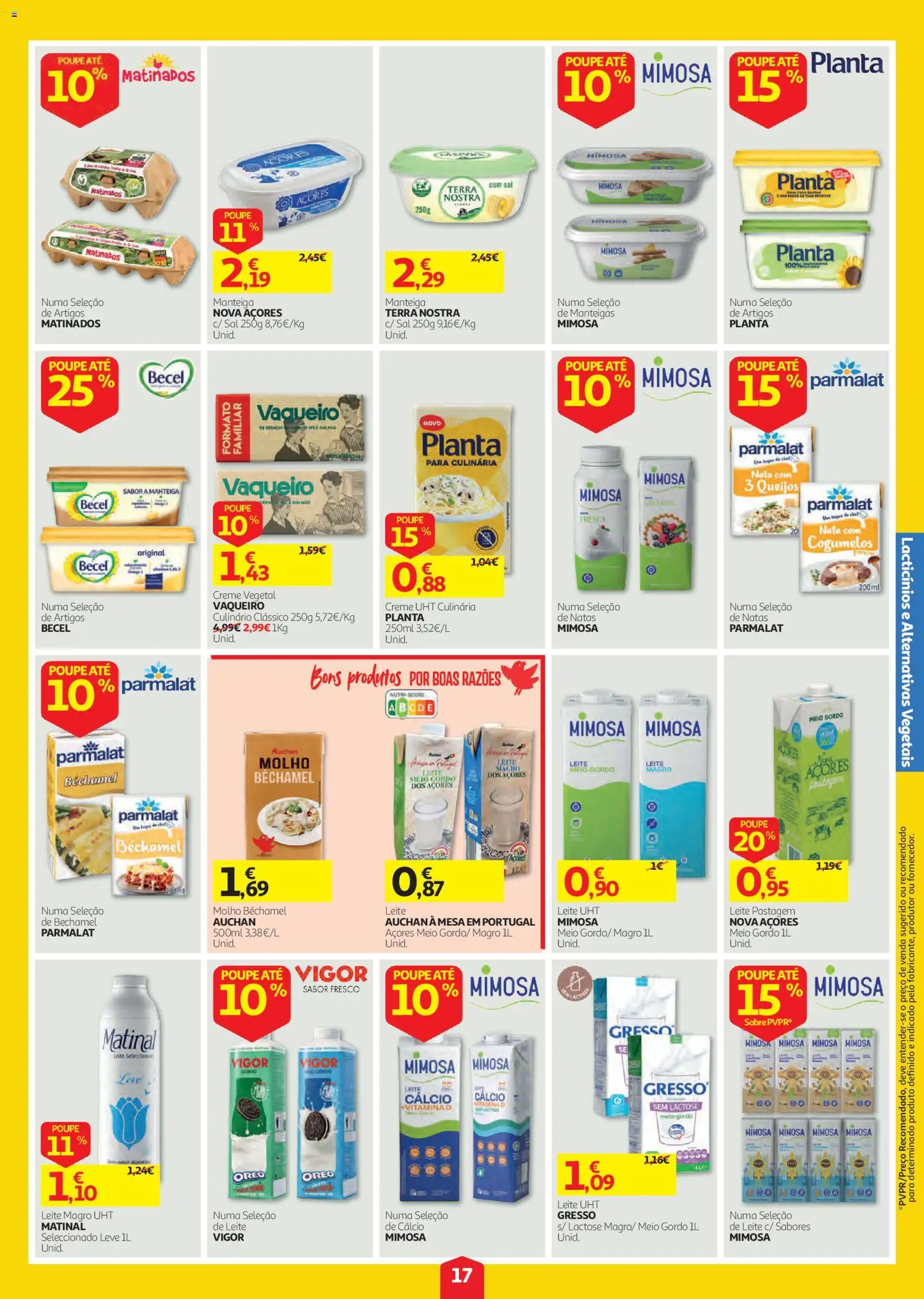 Auchan folheto │ válido de 03/09/2026 | Página: 17 | Produtos: Cálcio, Leite UHT, Mesa, Cogumelos