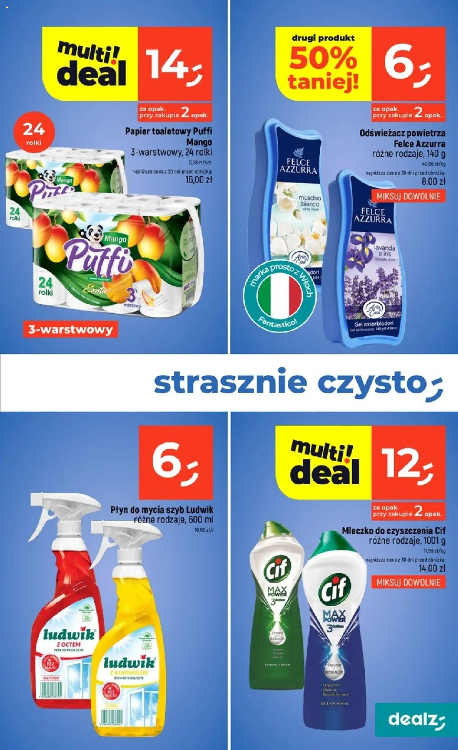 Dealz gazetka od 15.10.2026 | Strona: 33 | Produkty: Odświeżacz, Płyn do mycia szyb, Papier toaletowy, Odświeżacz powietrza