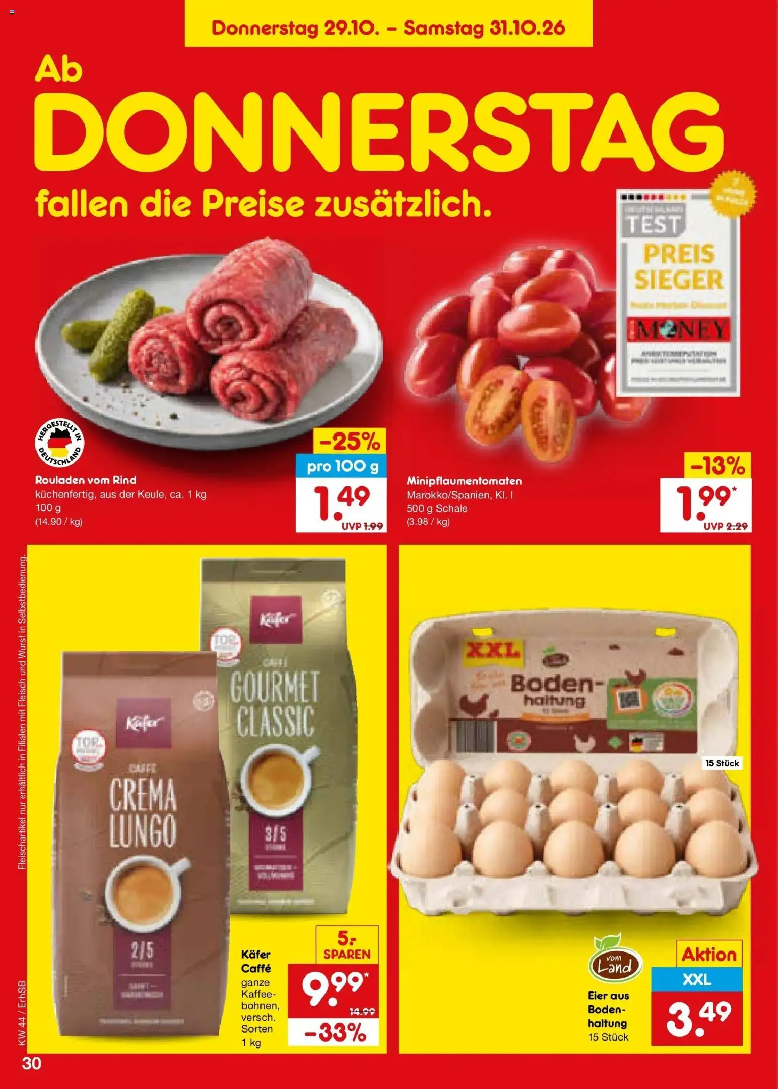 Netto Marken-Discount Prospekt München – gültig ab 26.10.2026 | Seite: 40 | Produkte: Eier, Kaffee, Wurst