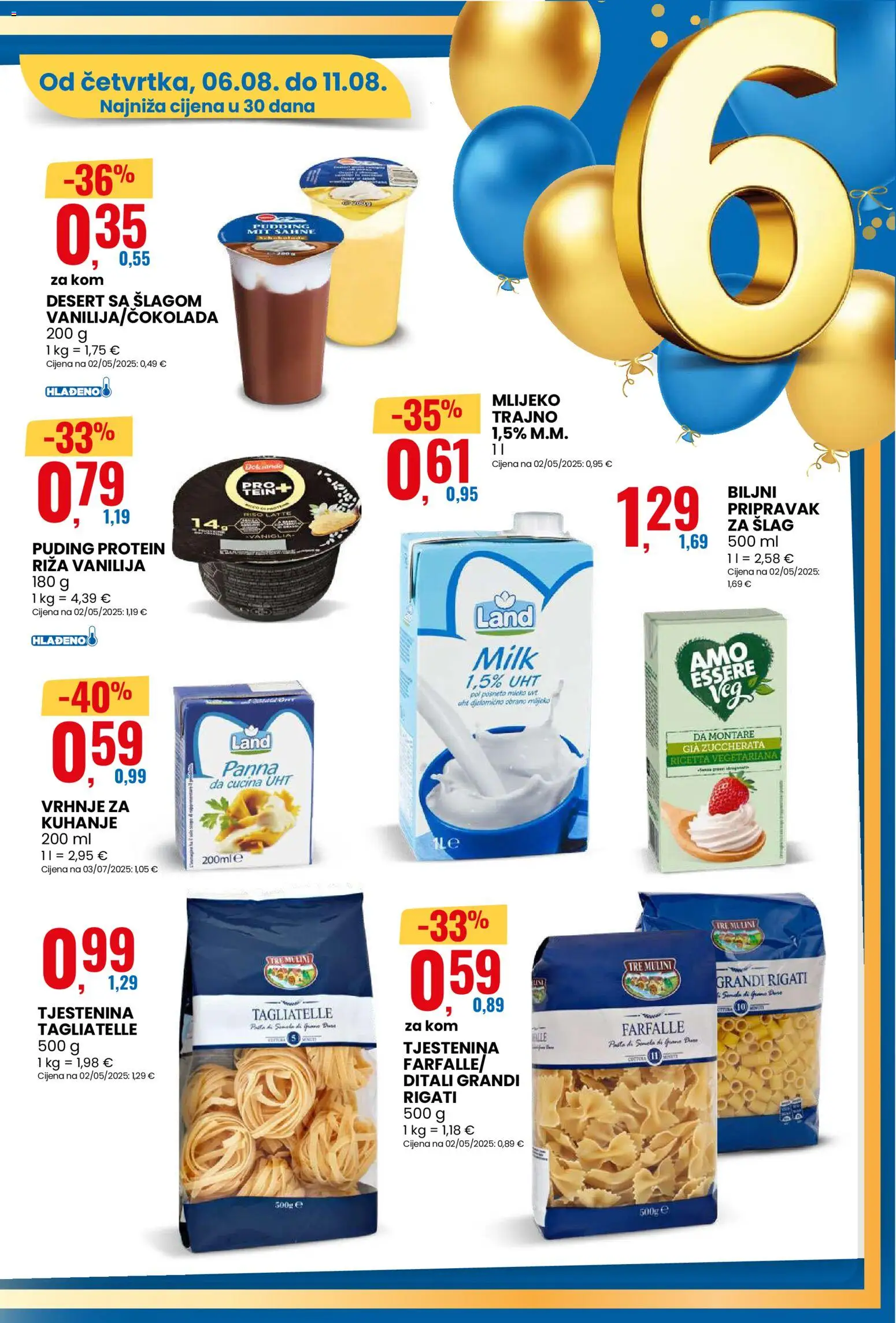Eurospin katalog | vrijedi od 06.08.2026 | Stranica: 9 | Proizvodi: Mlijeko, Riža, Tjestenina, Pasta