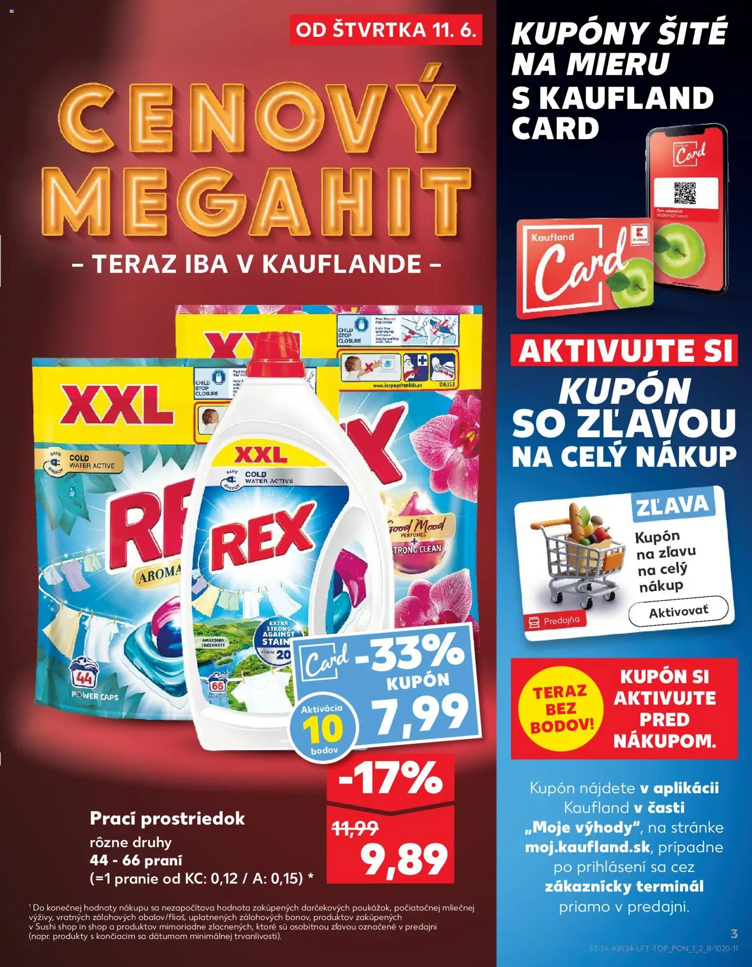 Nové Kaufland akcie – leták je platný od 11.06.2026 | Strana: 3 | Produkty: Sushi