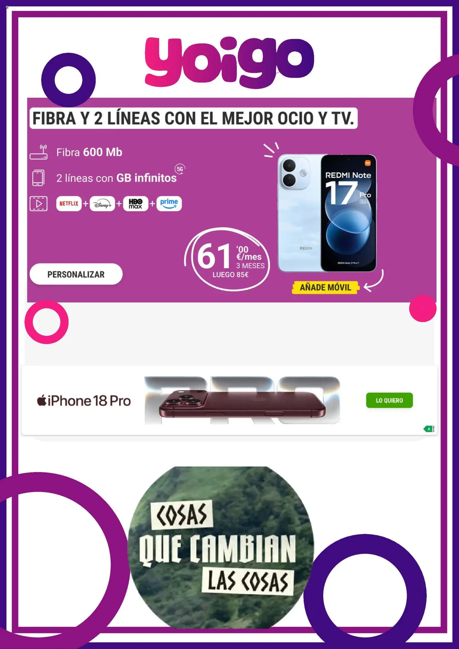 Yoigo ofertas │ válido desde el 15/10/2026 | Página: 1 | Productos: Móvil, Iphone