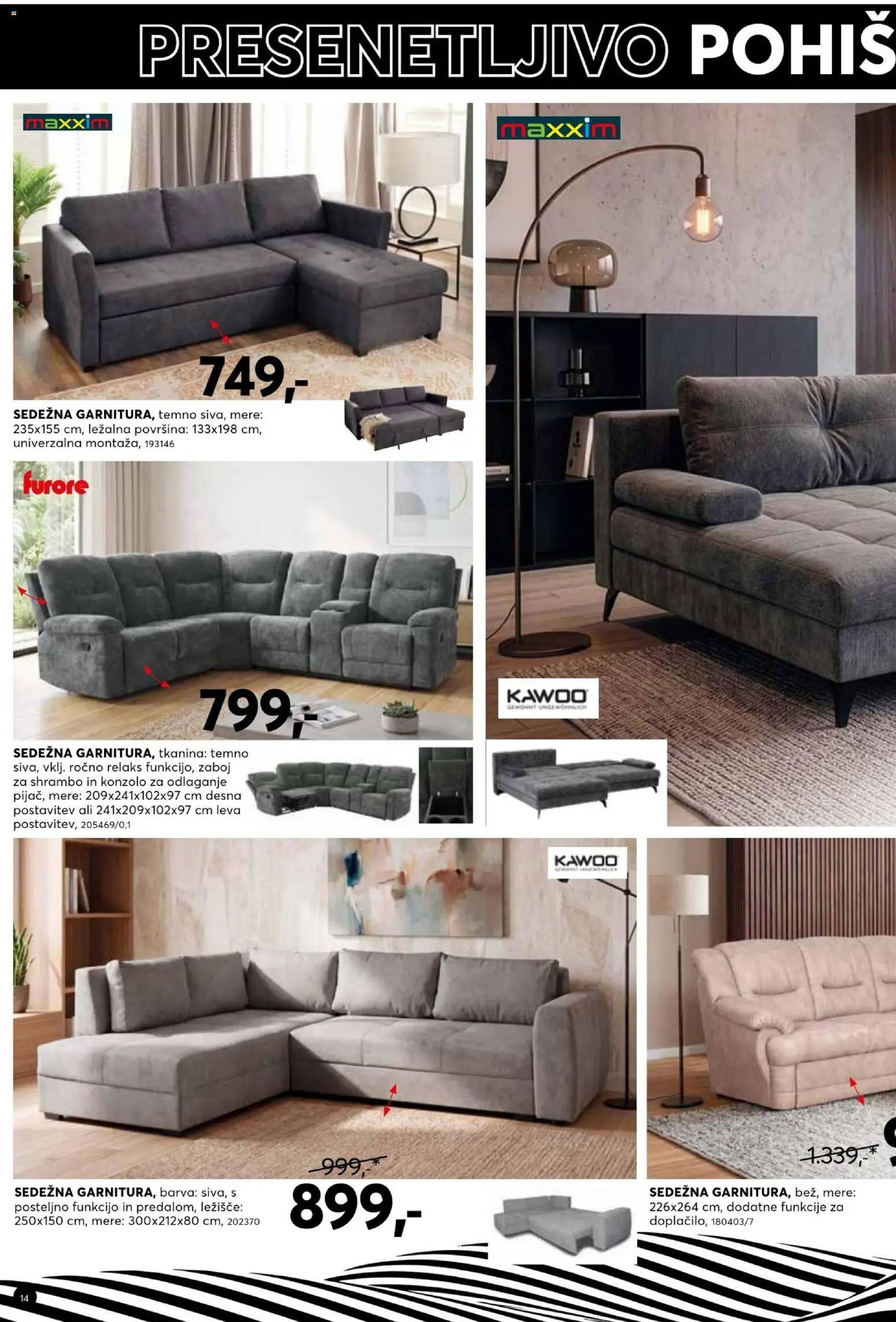 Novi Dipo katalog ponudbe – veljaven od 23.09.2026 | Stran: 14 | Izdelki: Ležišče, Zaboj, Barva