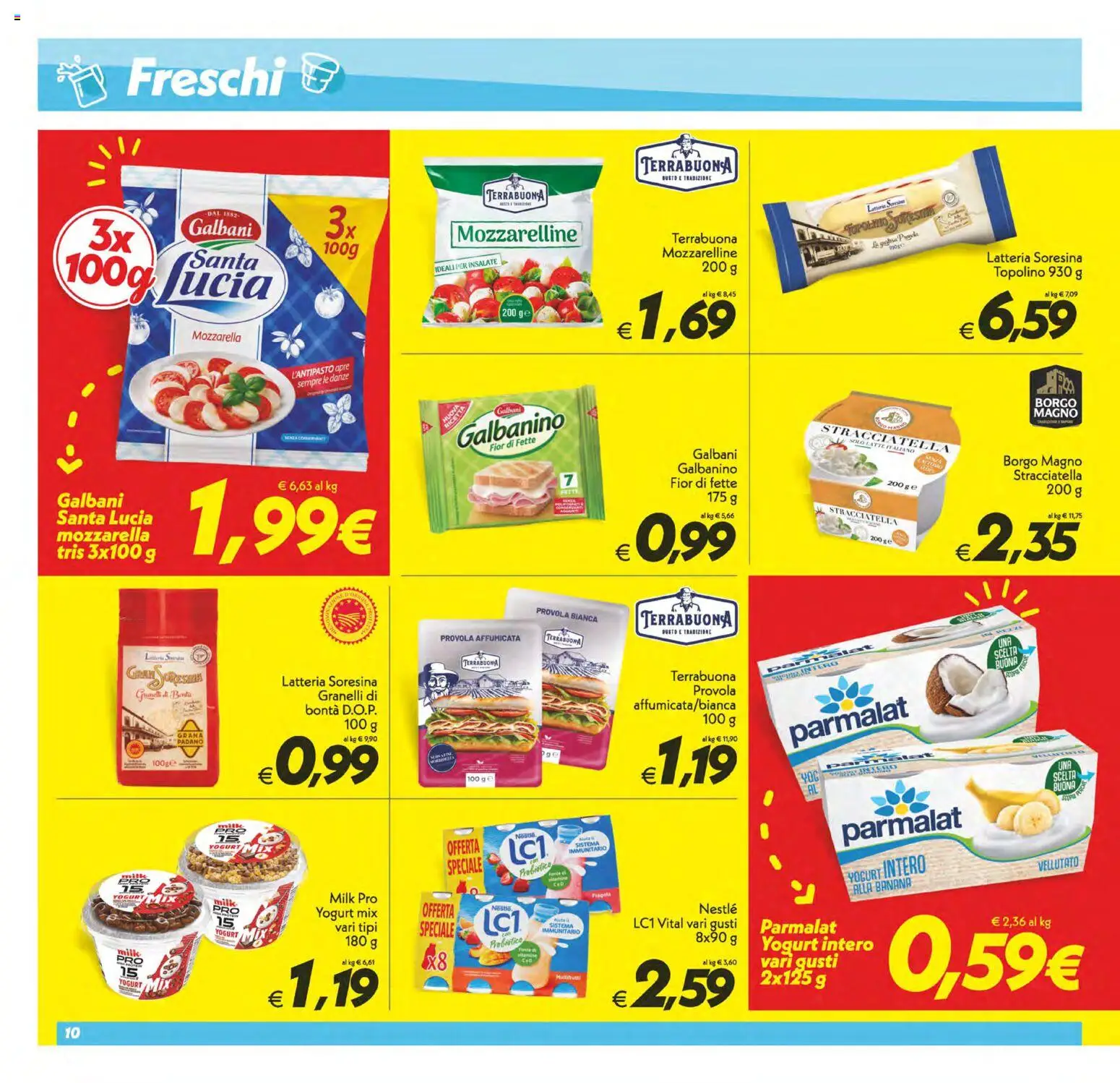 Volantino SuperConveniente del 02/10/2026 | Pagina: 10 | Prodotti: Yogurt, Latte, Provola, Stracciatella