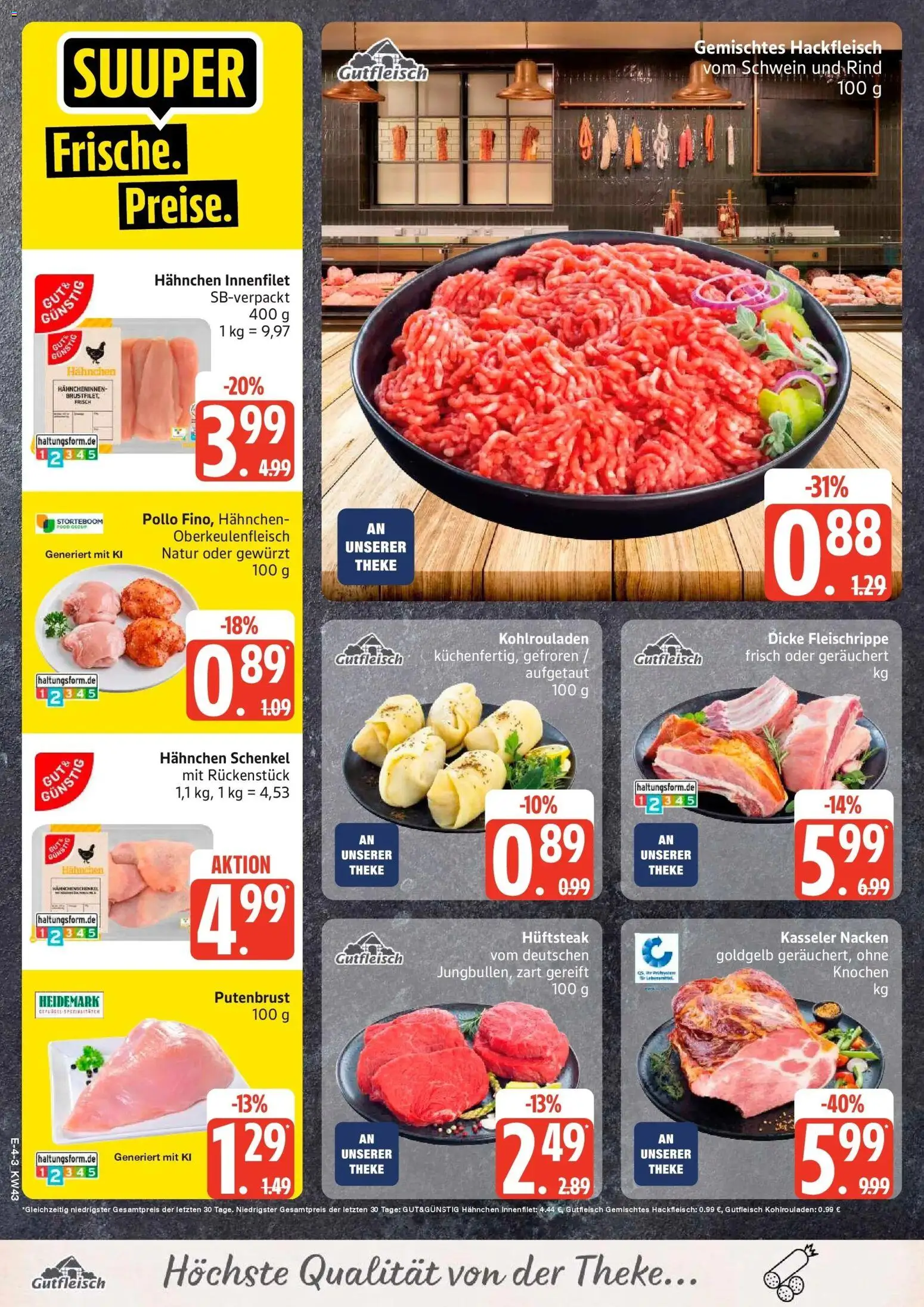 Edeka Prospekt Elmshorn (ab 19.10.2026) » Angebote Online | Seite: 6 | Produkte: Putenbrust, Hahnchen, Theke, Kasseler nacken
