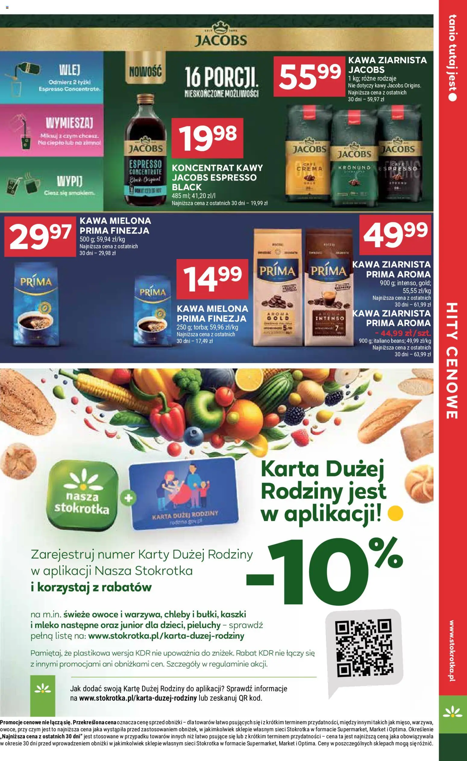 Stokrotka gazetka - Market od 30.07.2026 | Strona: 19 | Produkty: Karta, Kawa ziarnista, Mleko, Owoce