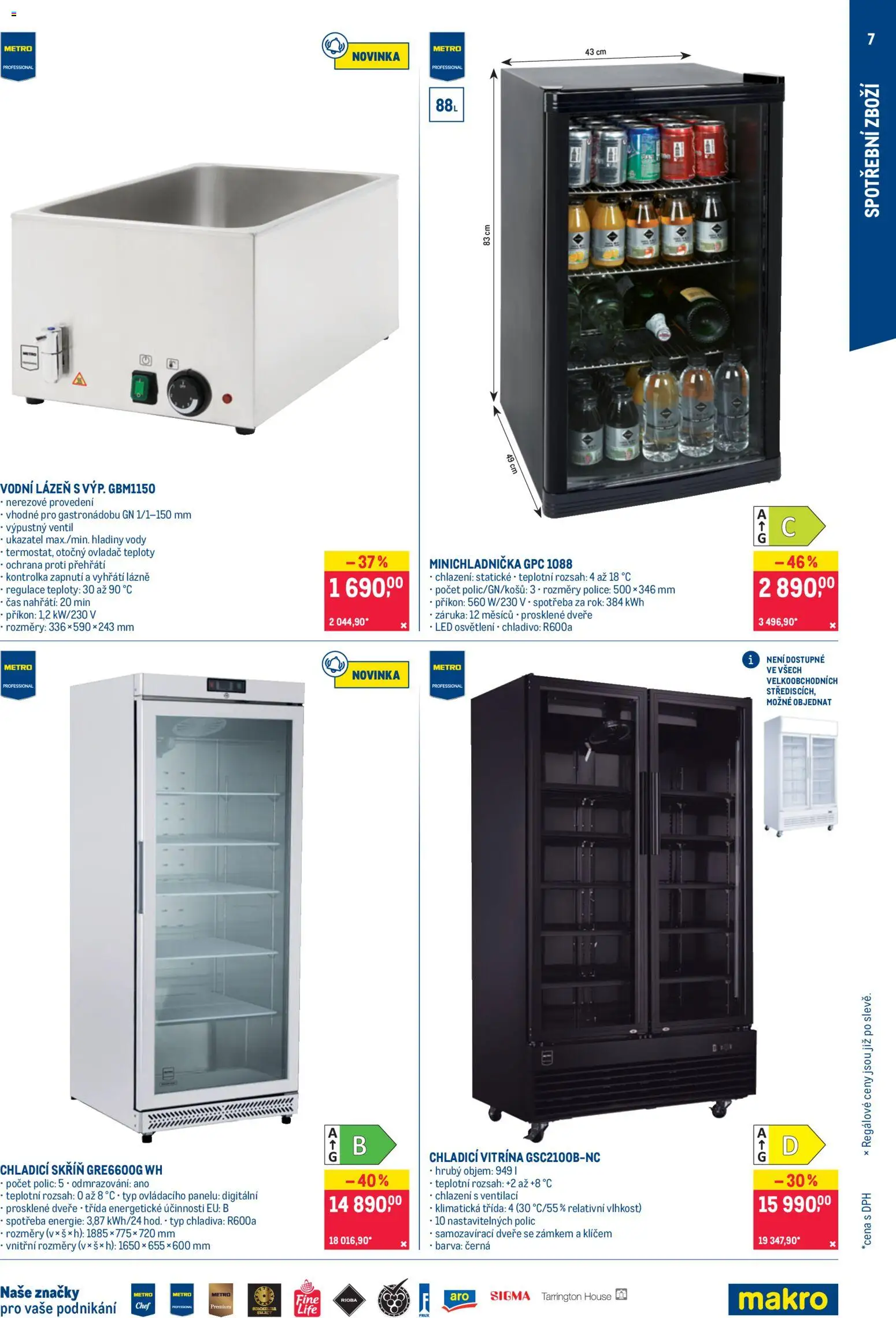 Makro leták - Nepotravinové zboží od 01.07.2026 | Strana: 7 | Produkty: Vitrína, Police, LED, Skříň