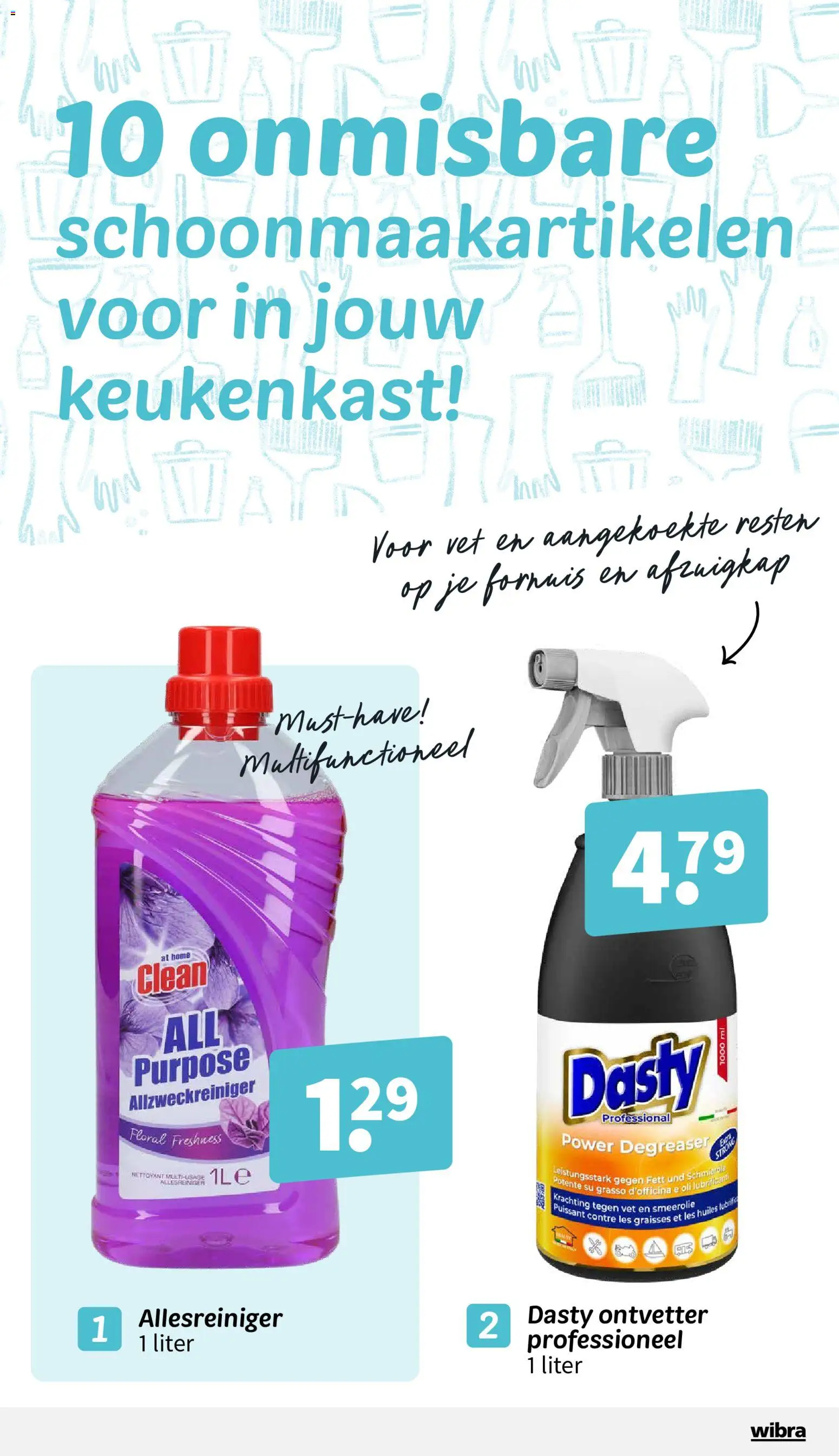 {H1} | Pagina: 2 | Producten: Allesreiniger, Afzuigkap, Fornuis