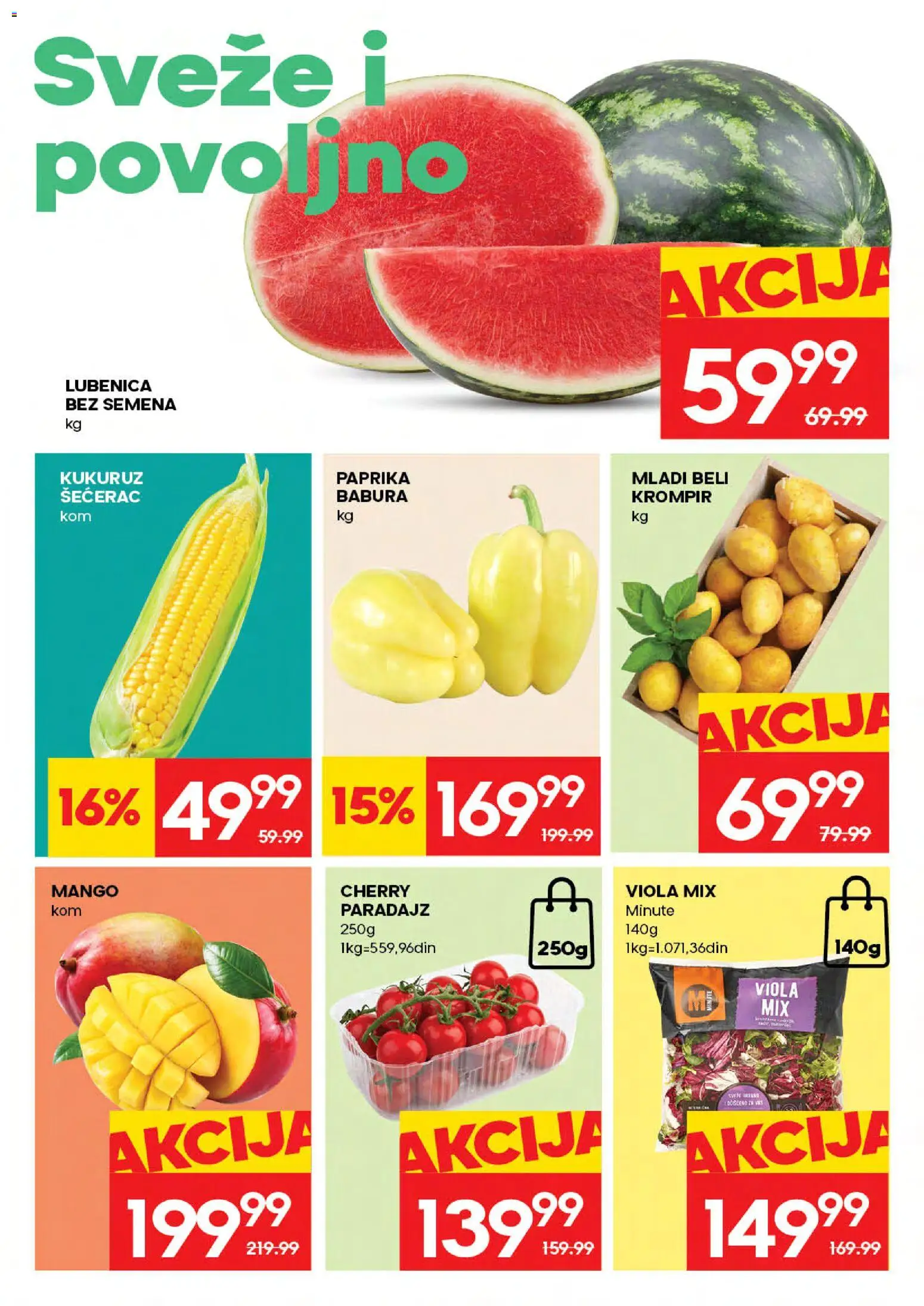 Mercator katalog - važi od 06.08.2026 | Strana: 2 | Proizvode: Krompir, Paprika, Kukuruz, Paradajz