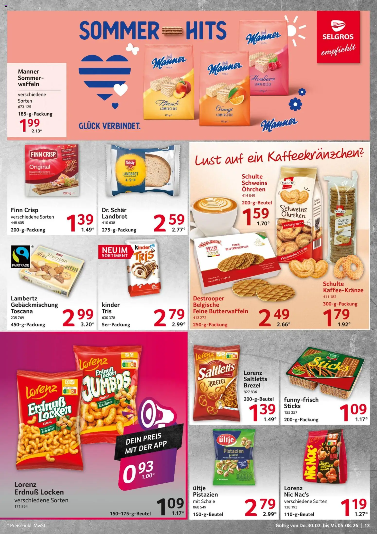 Selgros Prospekt – gültig ab 30.07.2026 | Seite: 13 | Produkte: Kaffee, Pistazien, Pfirsich, Himbeere