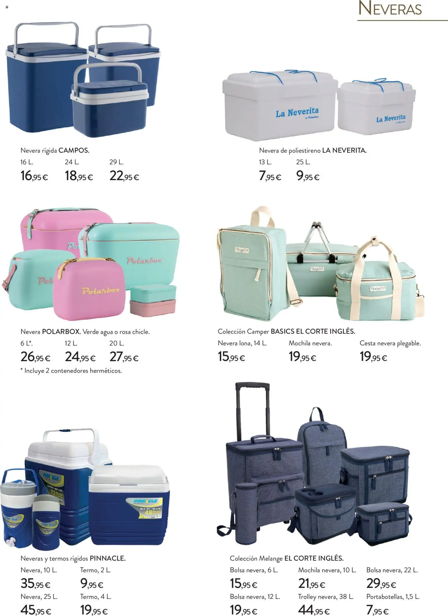 Hipercor Prepárate para el buen tiempo │ válido desde el 04.05.2026 | Página: 15 | Productos: Mochila, Bolsa, Nevera, Cesta
