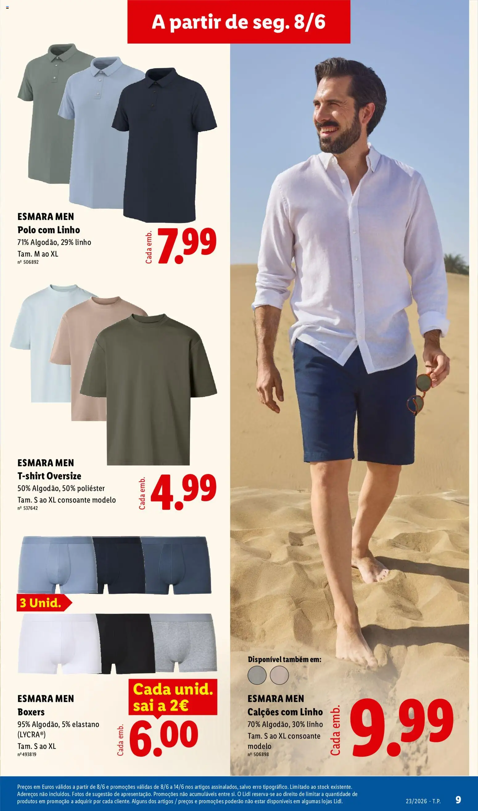 Lidl Novidades │ válido de 08.06.2026 | Página: 9 | Produtos: Calções