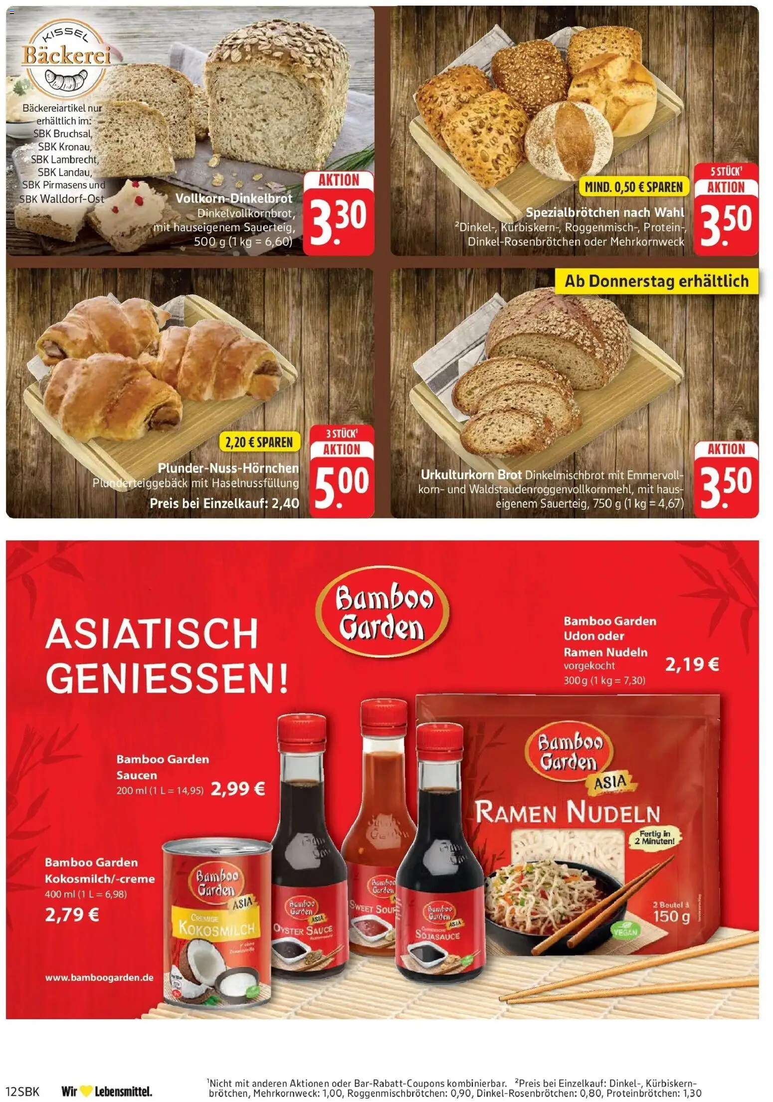 Edeka Prospekt Walldorf (ab 07.09.2026) » Angebote Online | Seite: 12 | Produkte: Bäckerei, Kokosmilch, Brot, Nudeln