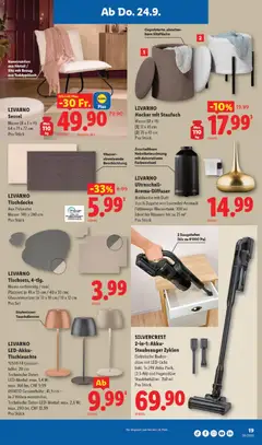 LIVARNO Sessel, Konstruktion aus Metall / Sitz mit Bezug aus Teddyplüsch ab 24.09.2026 gültig | Seite: 19 | Produkte: Hocker, Duft, Wasser, Staubsauger