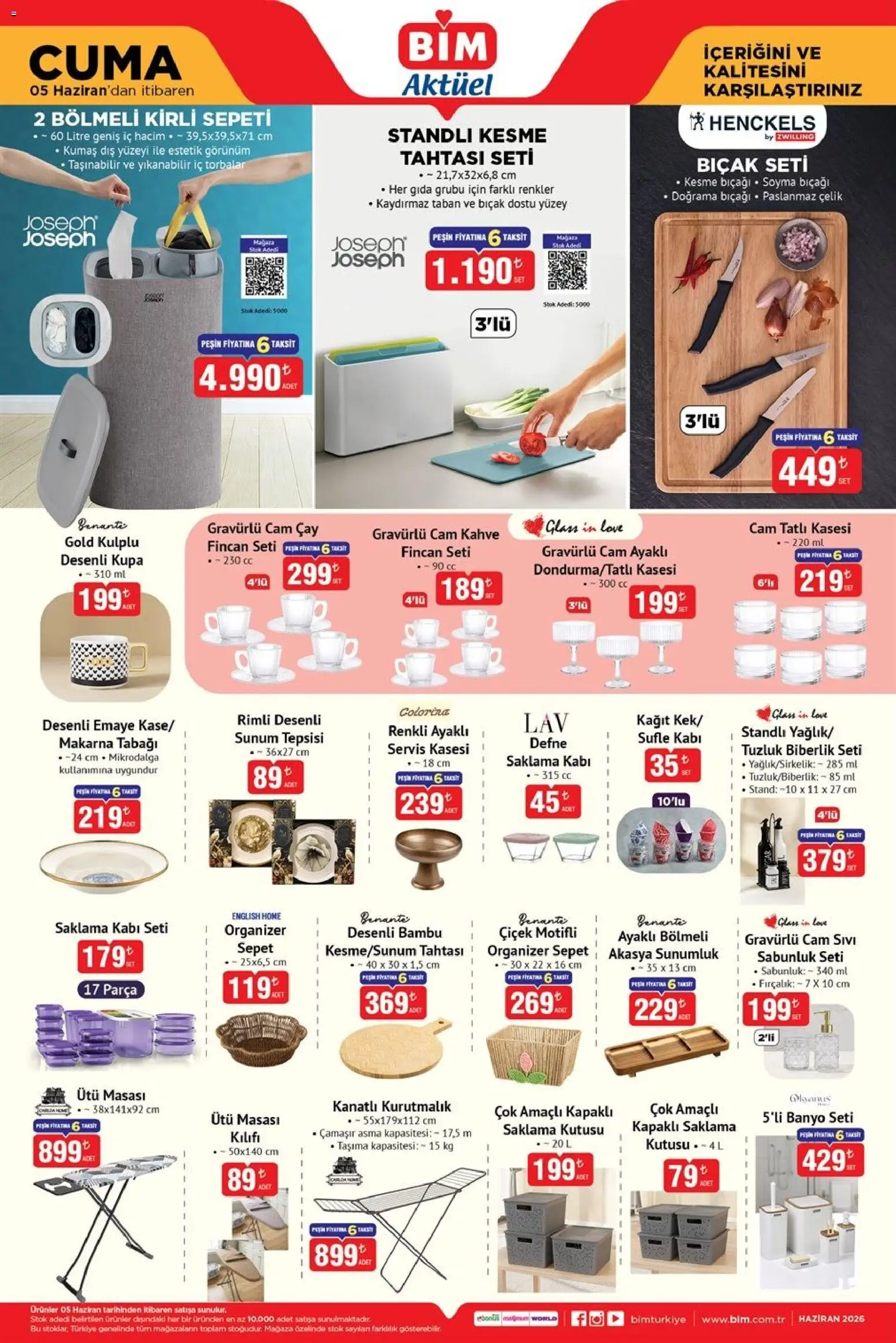 BİM - Katalog Cuma - 05.06.2026 tarihinden itibaren geçerlidir | Sayfa: 5 | Ürünler: Kahve, Makarna, Saklama kutusu, Ütü