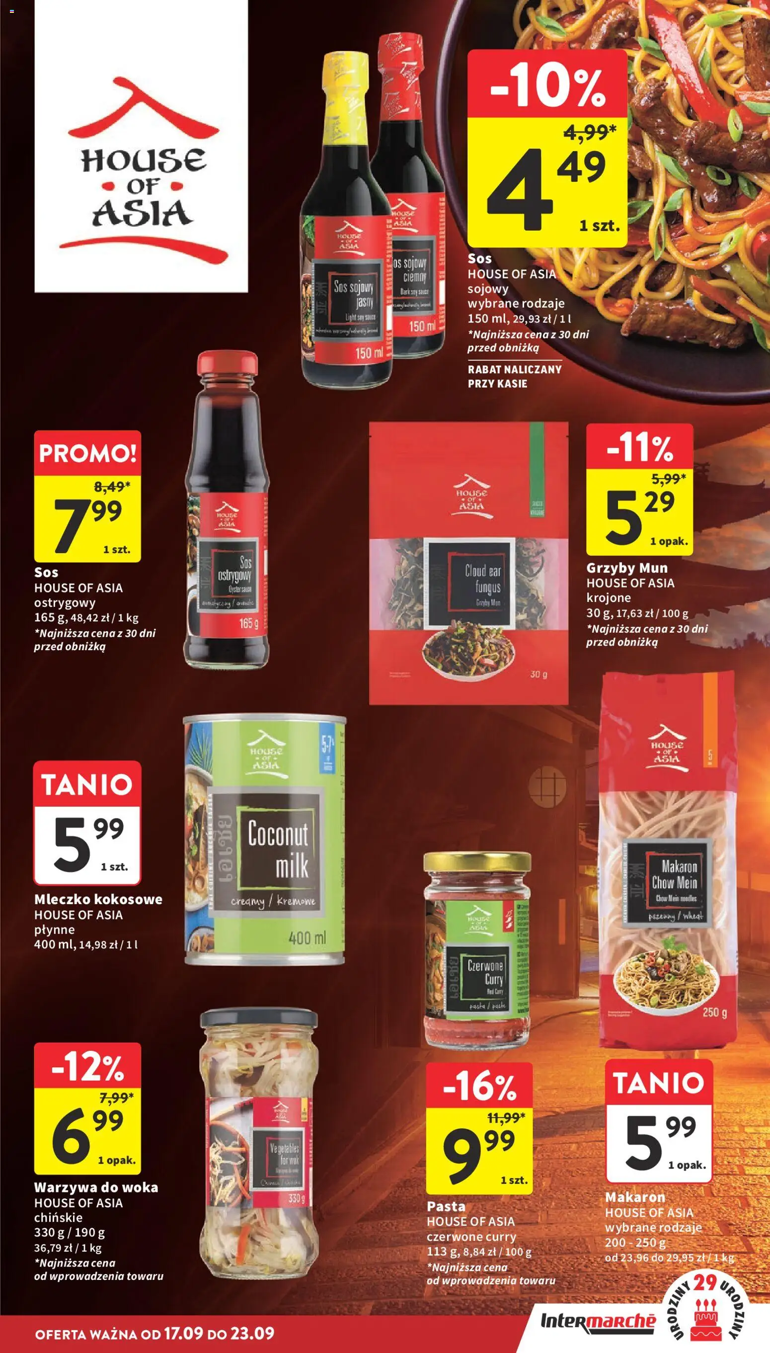Intermarche gazetka od 17.09.2026 | Strona: 35 | Produkty: Grzyby, Sos sojowy, Makaron, Sos