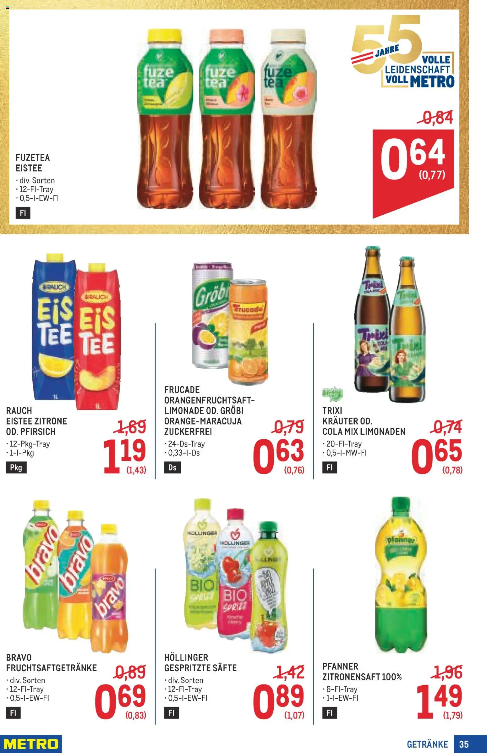 Metro angebote Profi gültig ab 03.09.2026 | Seite: 35 | Produkte: Getränke, Zitrone, Pfirsich