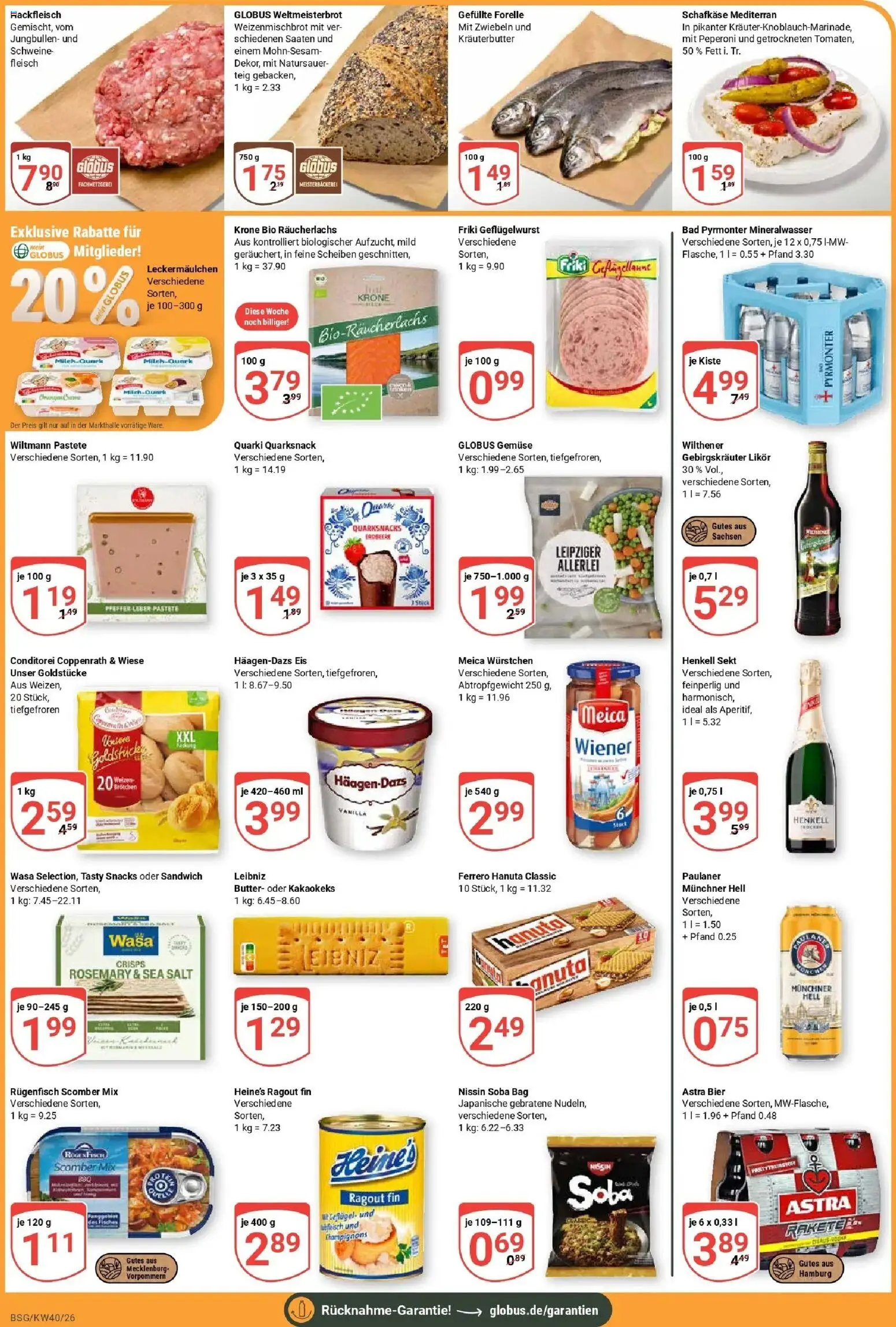 Globus Prospekt Braunschweig (ab 28.09.2026) » Angebote online | Seite: 3 | Produkte: Butter, Bier, Kräuterbutter, Gemüse