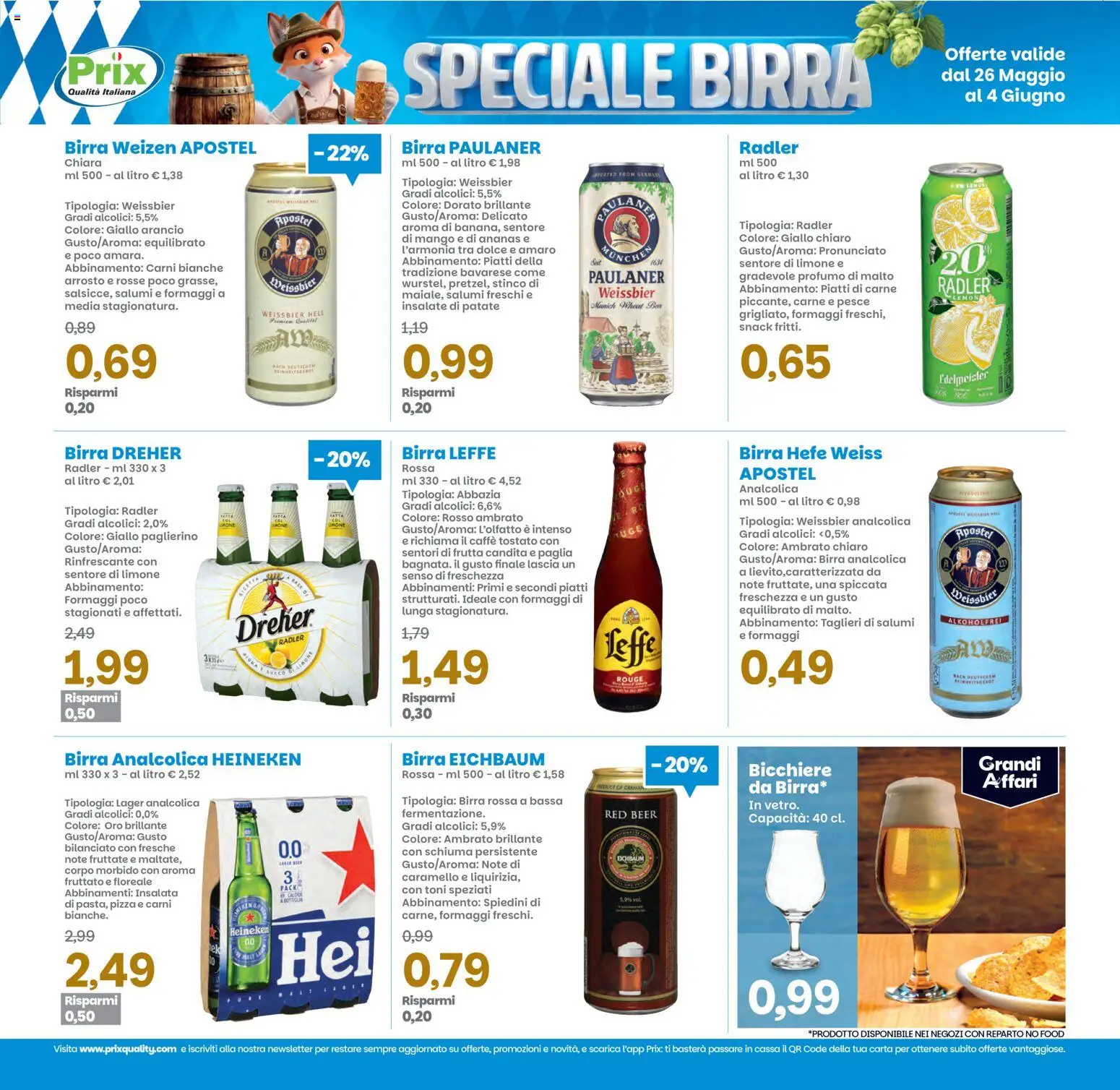 Volantino Prix del 26.05.2026 | Pagina: 13 | Prodotti: Birra, Insalata, Patate, Ananas