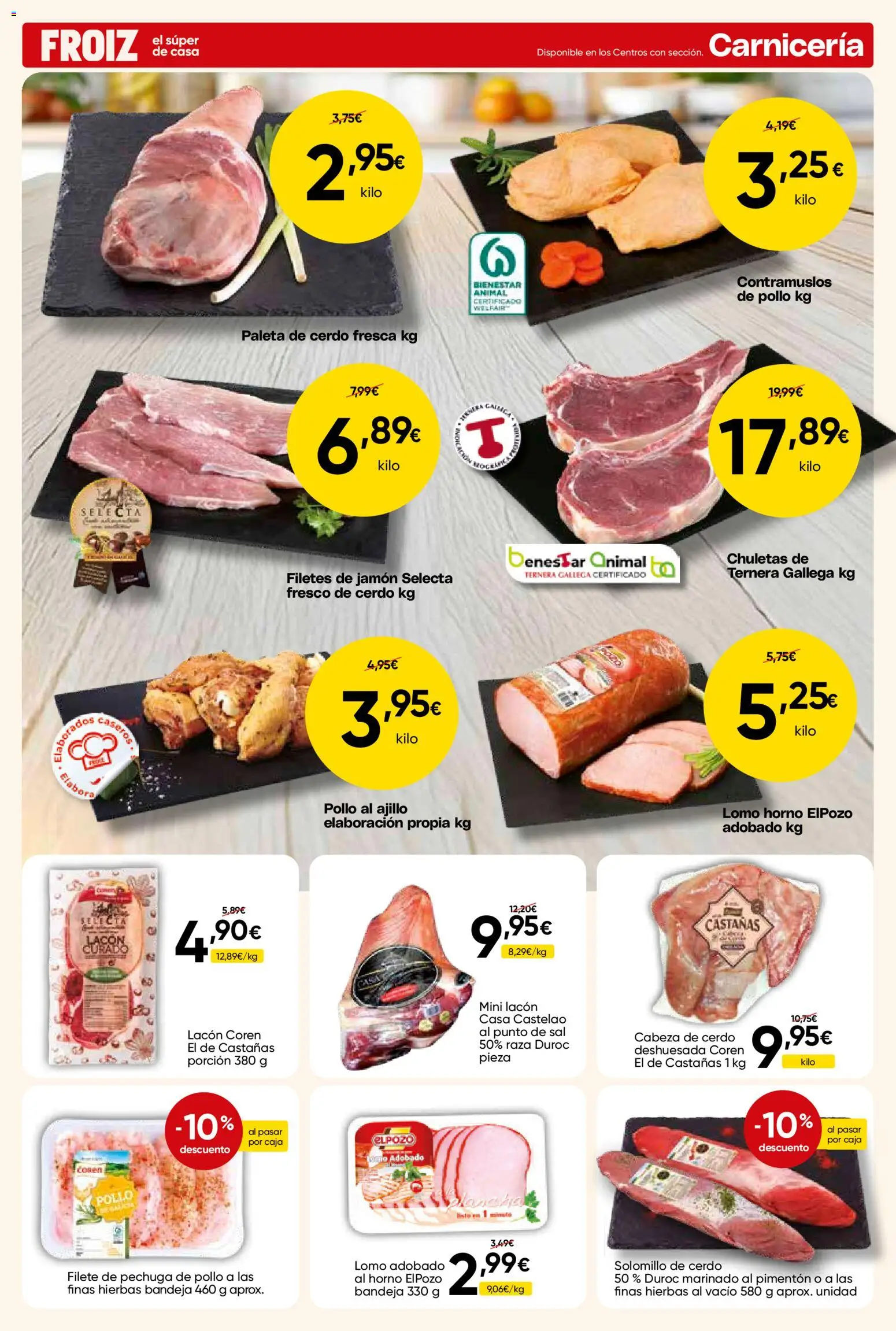 Froiz folleto │ válido desde el 15/10/2026 | Página: 3 | Productos: Solomillo de cerdo, Lomo, Jamón, Cerdo