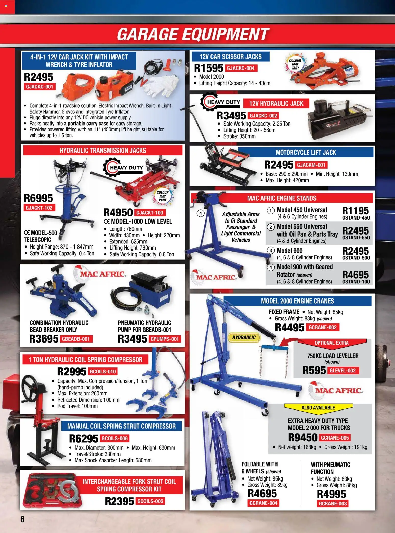 New Adendorff catalogue – valid from 01/07/2026 | Page: 8 | Products: Tray, Plugs, Compressor, Light