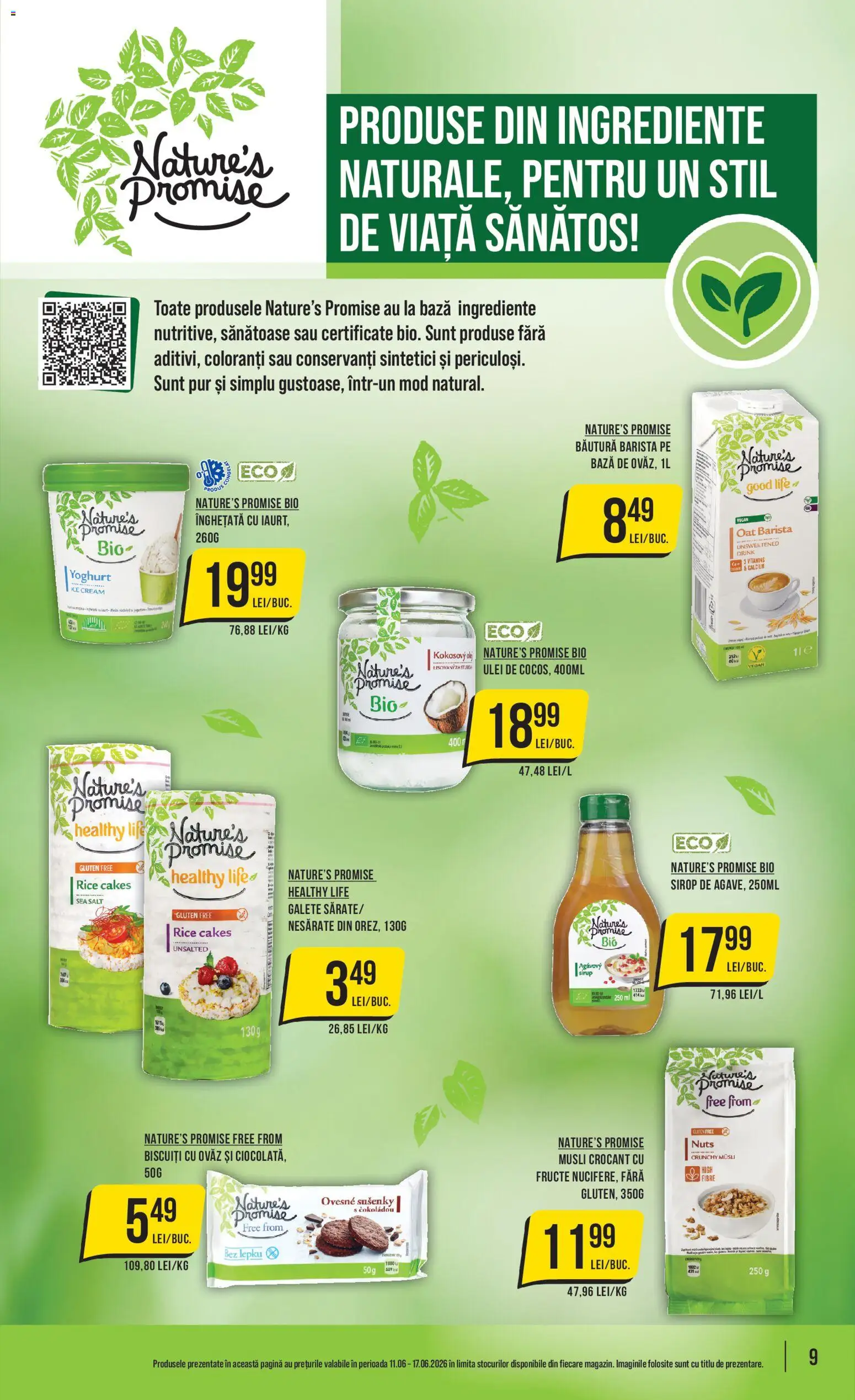 Noul catalog Mega Image – valabil de la 11.06.2026 | Pagină: 9 | Produse: Ulei, Sirop, Înghețată, Fructe