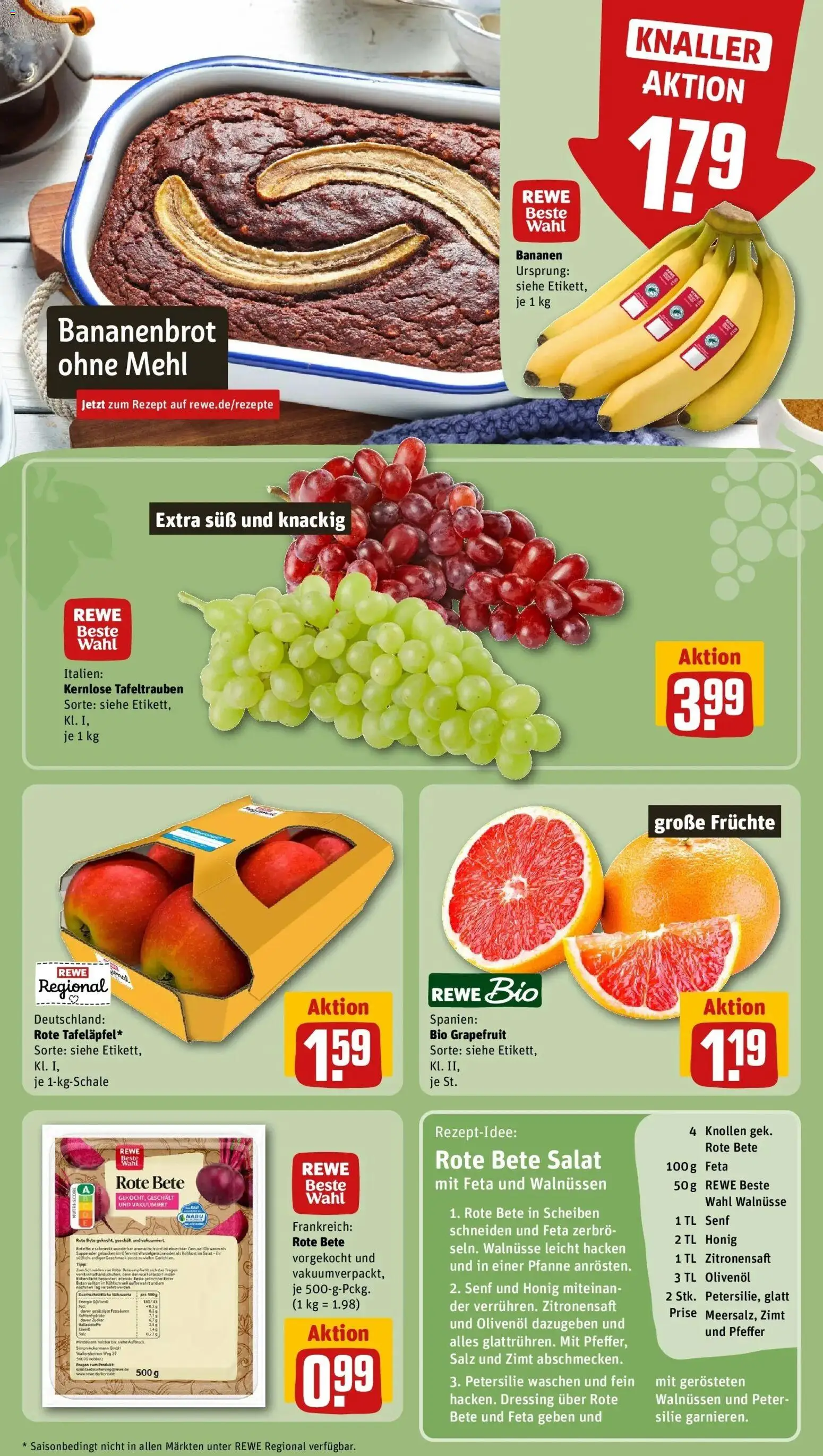 REWE Prospekt ab 26.10.2026 zum Blättern » Angebote | Seite: 5 | Produkte: Ofen, Kühlschrank, Bananen, Petersilie