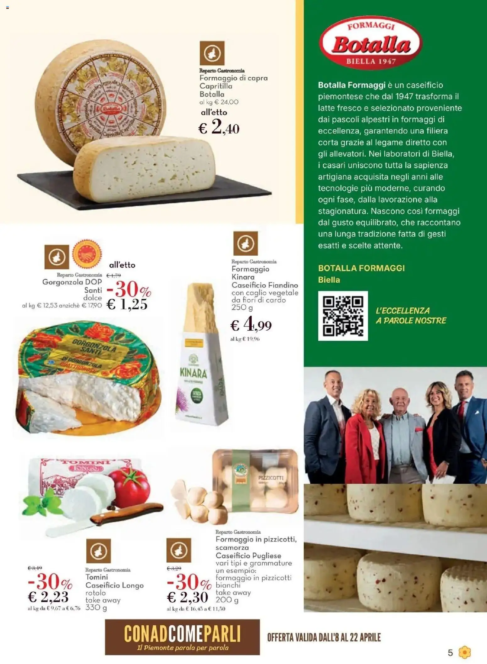 Volantino Conad del 08.04.2026 | Pagina: 5 | Prodotti: Latte, Formaggio, Gorgonzola