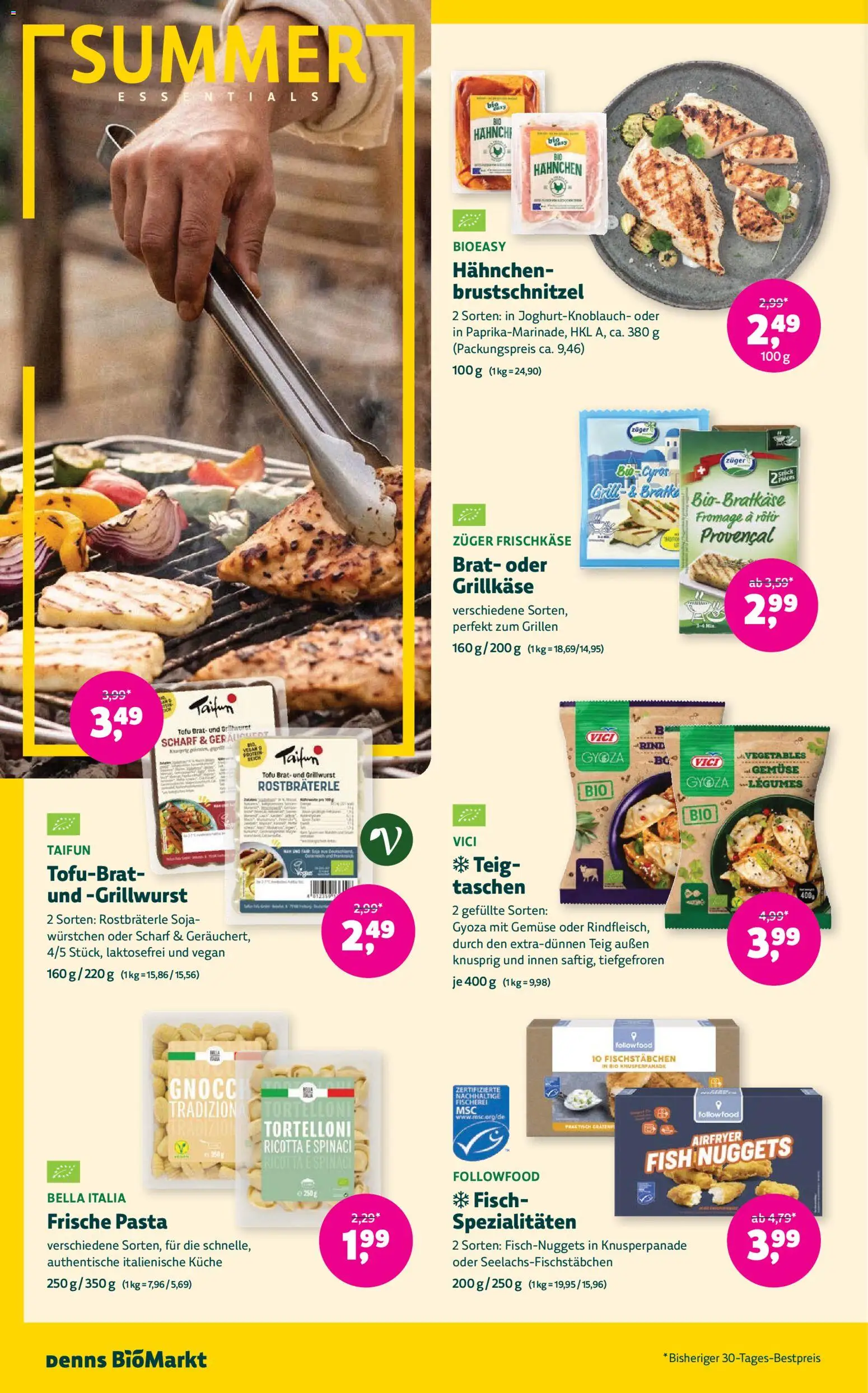 Denns BioMarkt Angebote – gültig ab 15.07.2026 | Seite: 8 | Produkte: Grill, Fischstabchen, Pasta, Frischkase