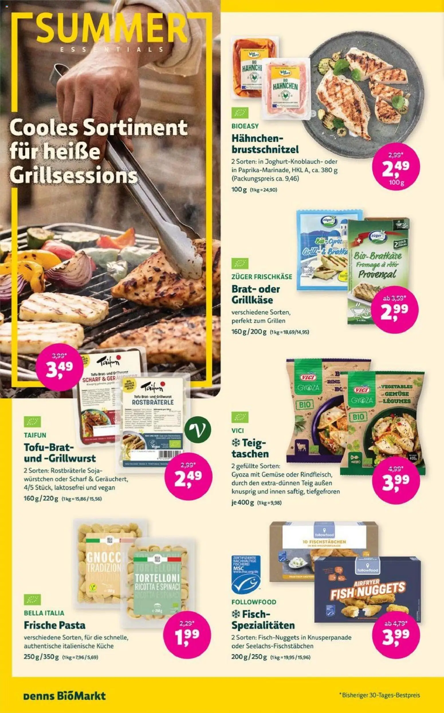 Denns BioMarkt Angebote – gültig ab 15.07.2026 | Seite: 8 | Produkte: Grill, Hahnchen, Fisch, Gemüse