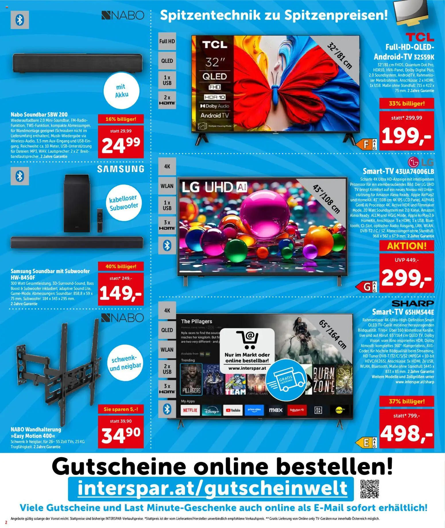 Interspar Sonderfolder Technik gültig ab 01.10.2026 | Seite: 2 | Produkte: Audio, Lautsprecher, Apple, Samsung