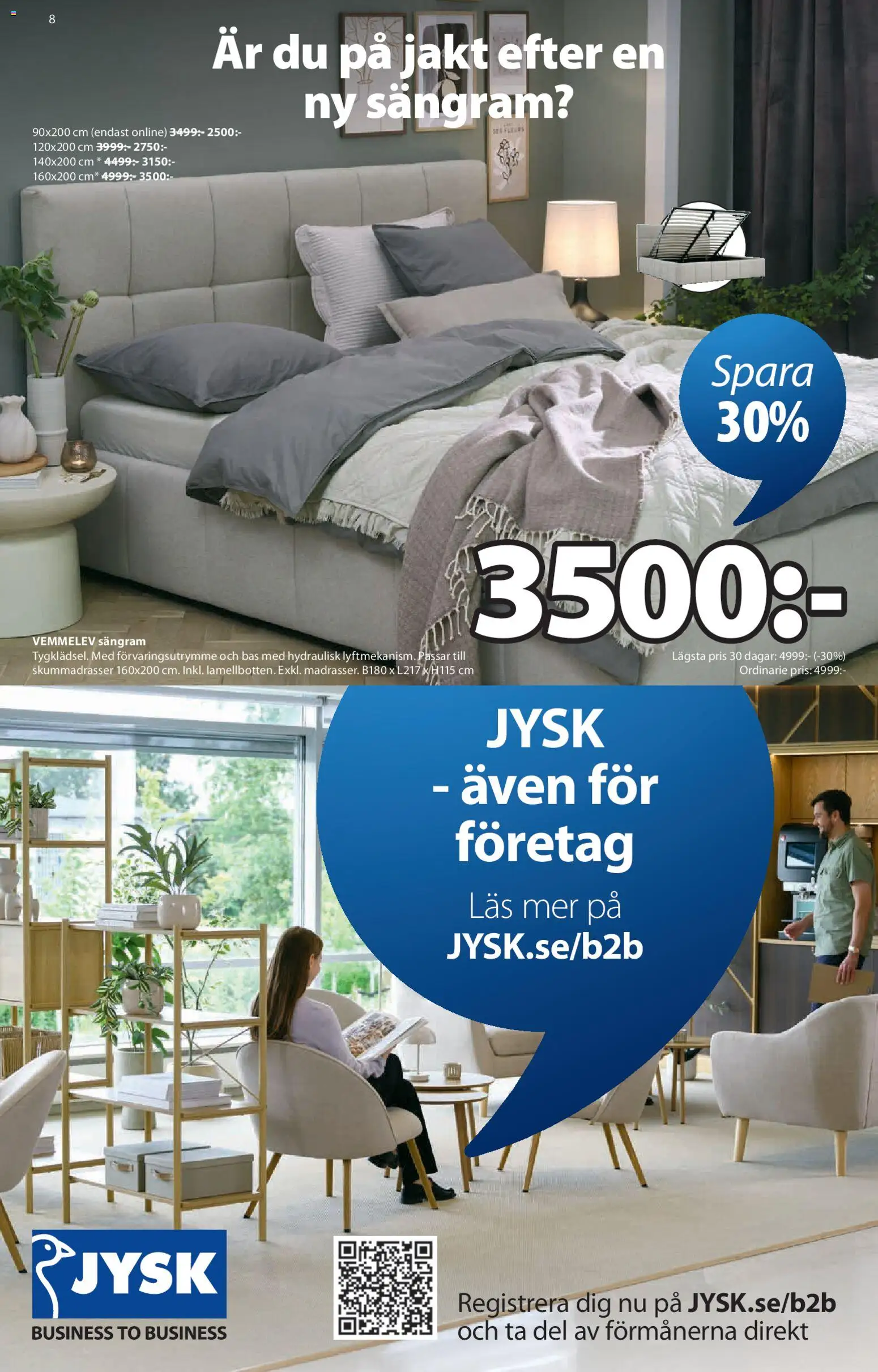 JYSK reklamblad aktuell från 07/09/2026 | Sida: 8 | Produkter: Matgrupp, Bord, Matstol