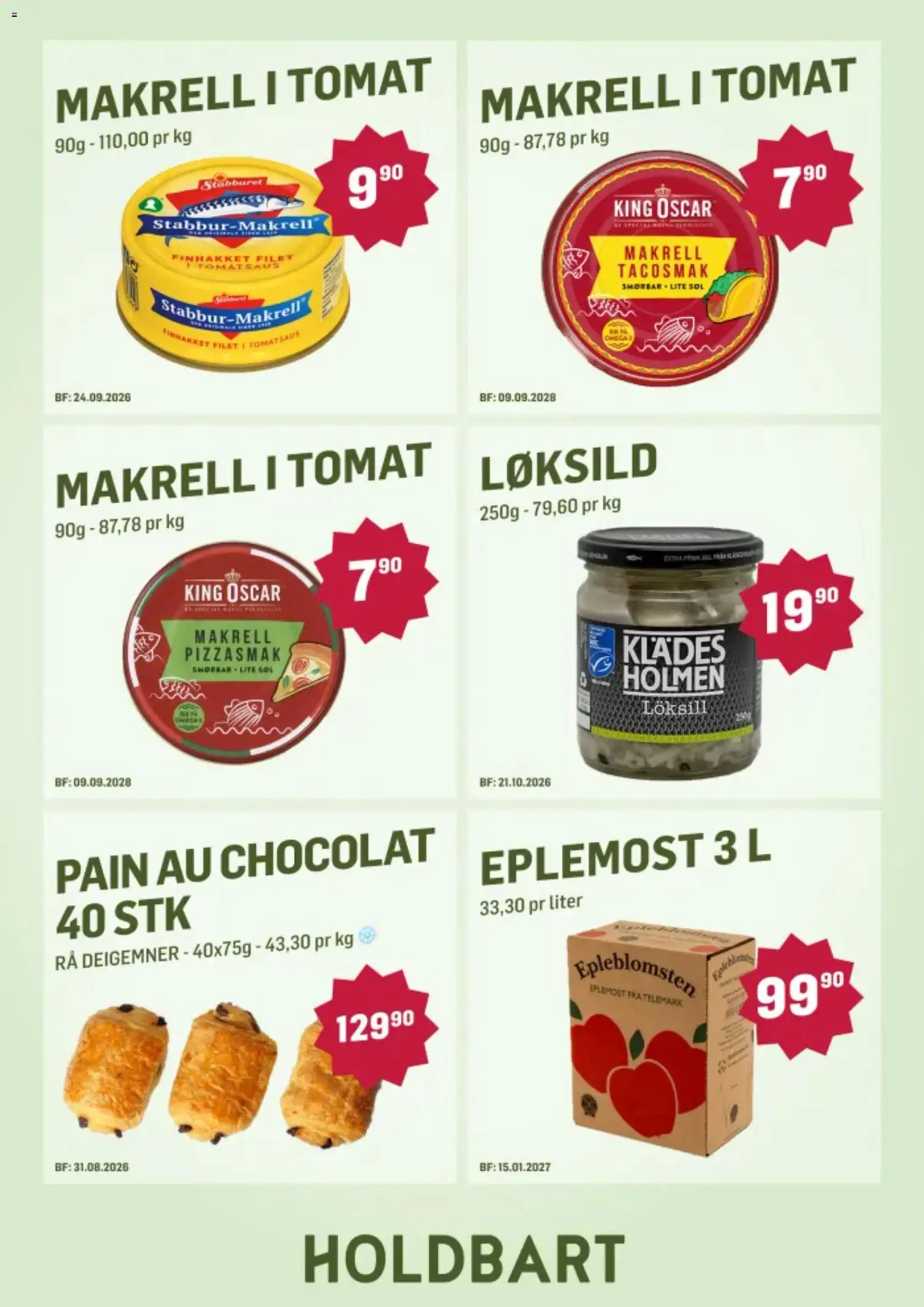 {H1} | Side: 6 | Produkter: Makrell i tomat, Tomat, Eplemost, Makrell